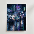 Neon Night Market Poster – canvas utan passepartout