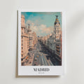Gran Via Of Madrid – stilfullt konsttryck från Bozetto, tryckt på matt finpapper
