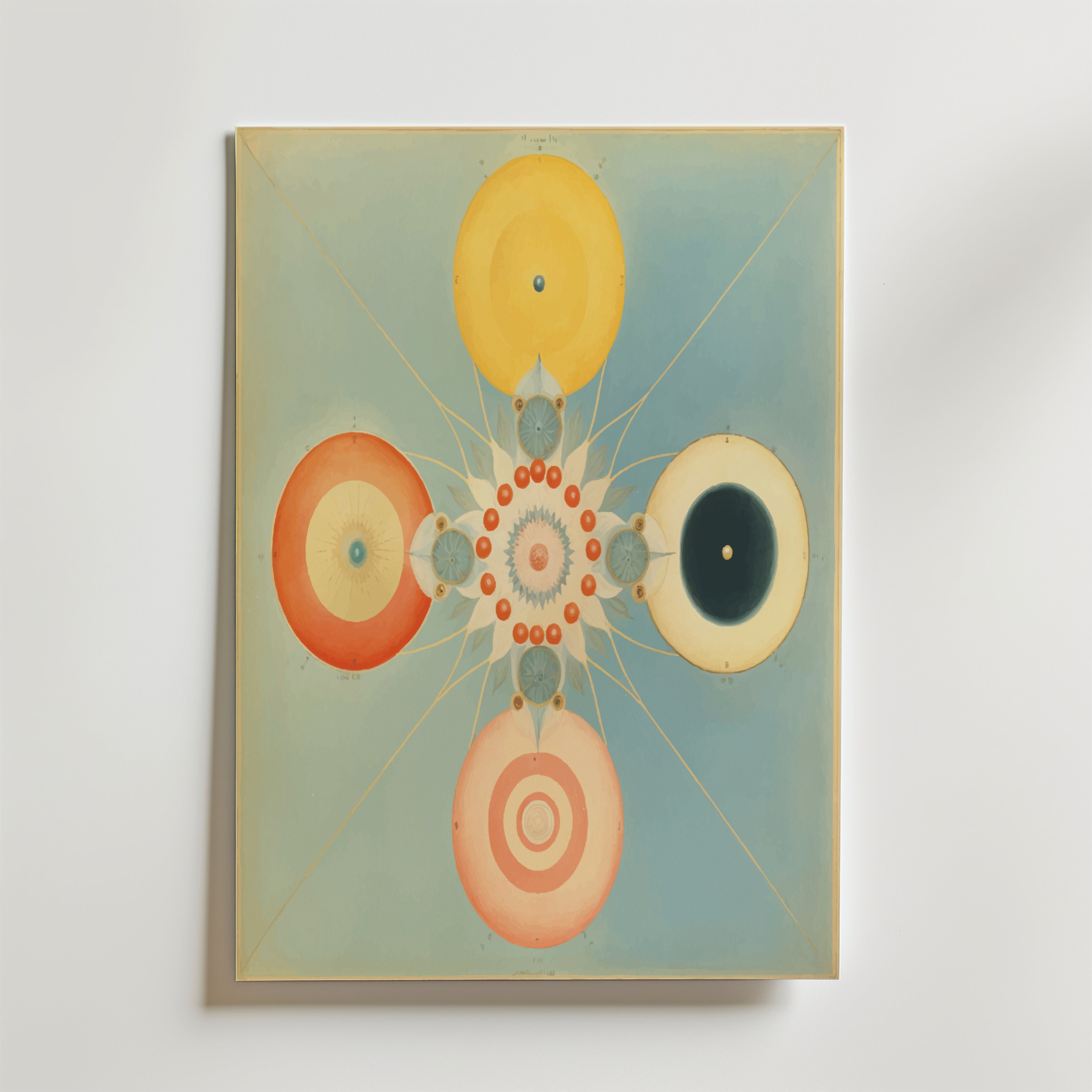 Hilma af Klint The Four Worlds affisch på neutral bakgrund – poster från Bozetto