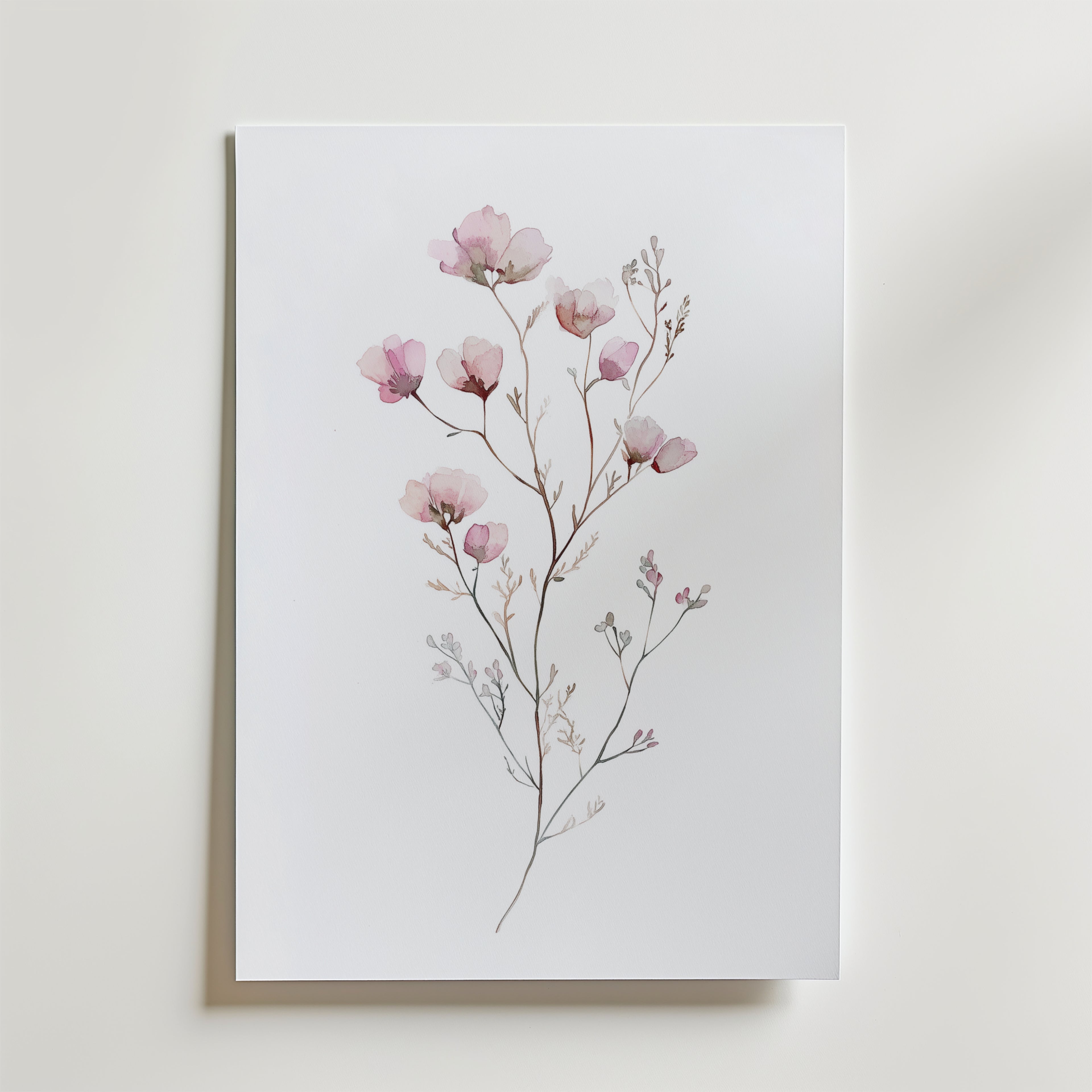 White Rose Elegance No.2 – stilfullt konsttryck från Bozetto, tryckt på matt finpapper