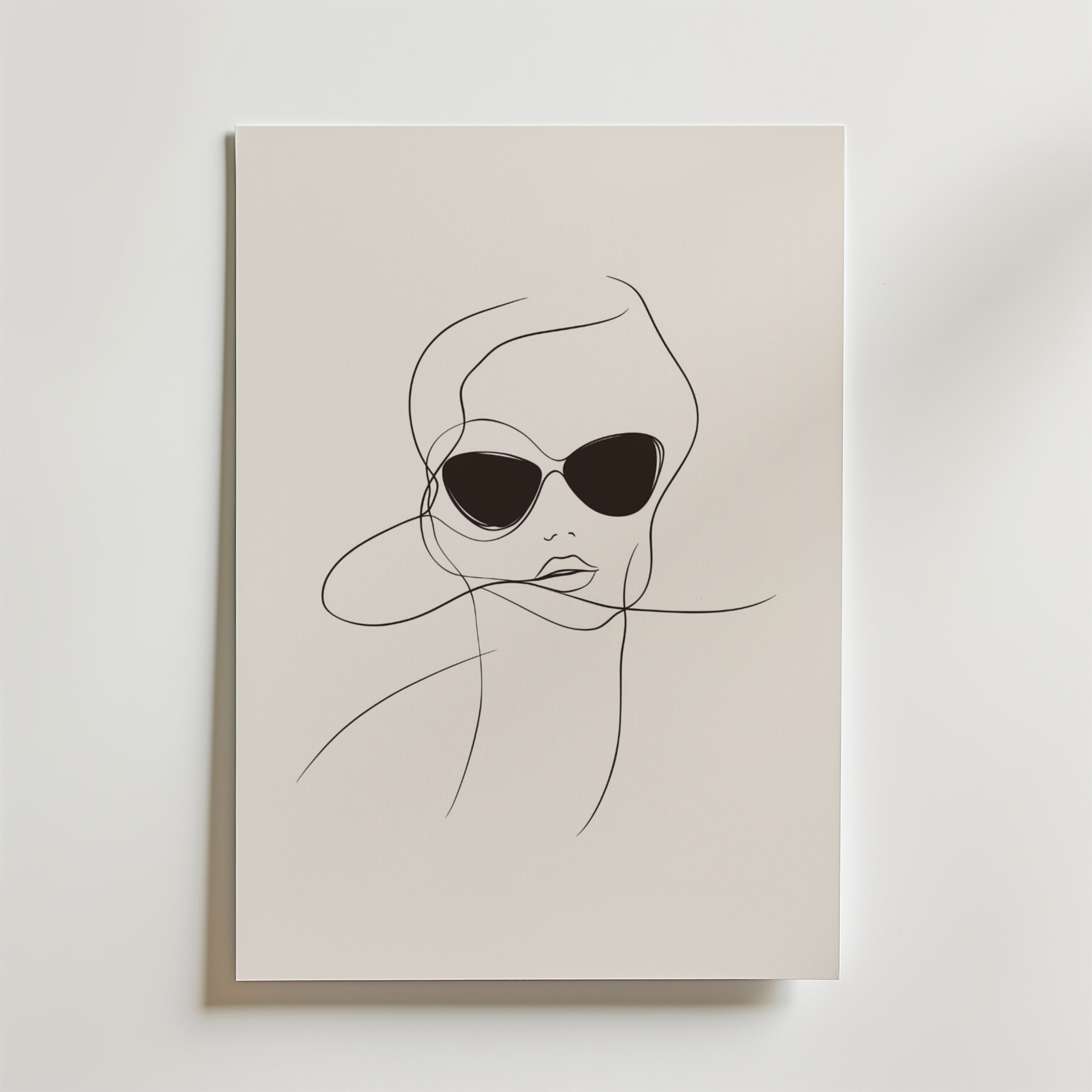 Chic Vibes Line Art – stilfullt konsttryck från Bozetto, tryckt på matt finpapper