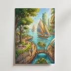 Harbour Town Poster – canvas utan passepartout