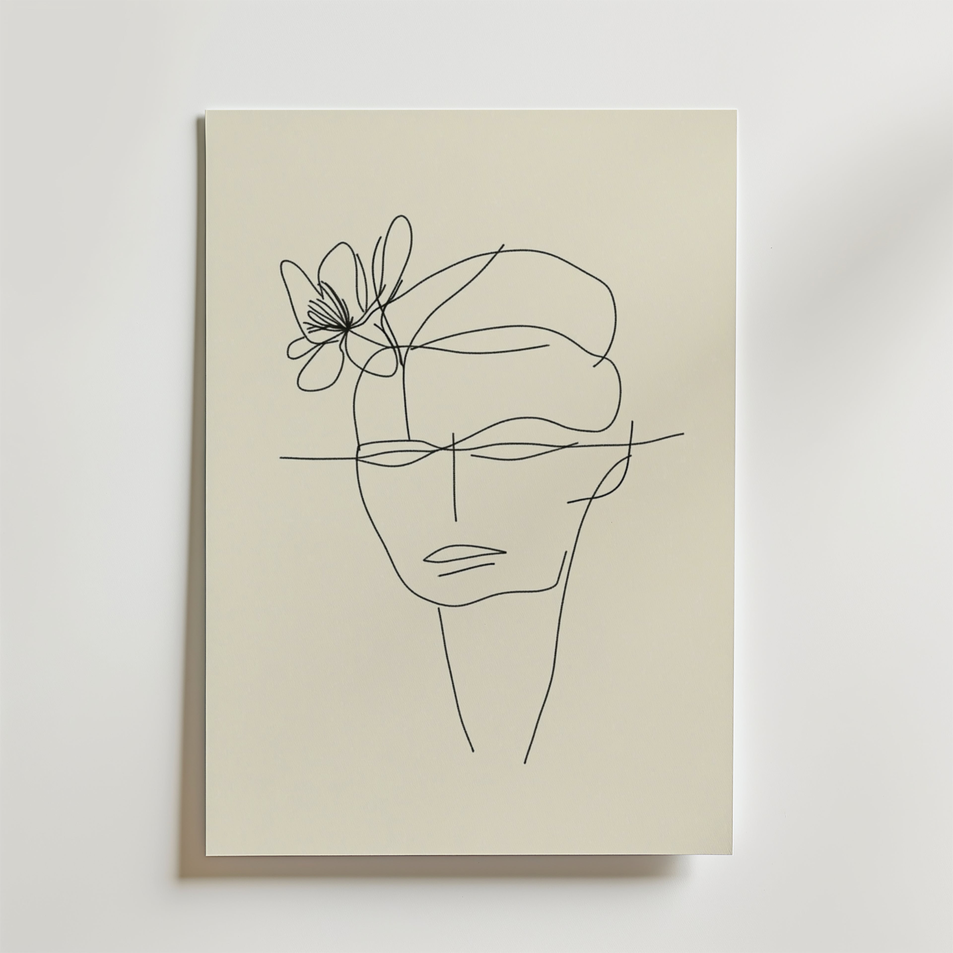 Floral Mind Line Art – stilfullt konsttryck från Bozetto, tryckt på matt finpapper