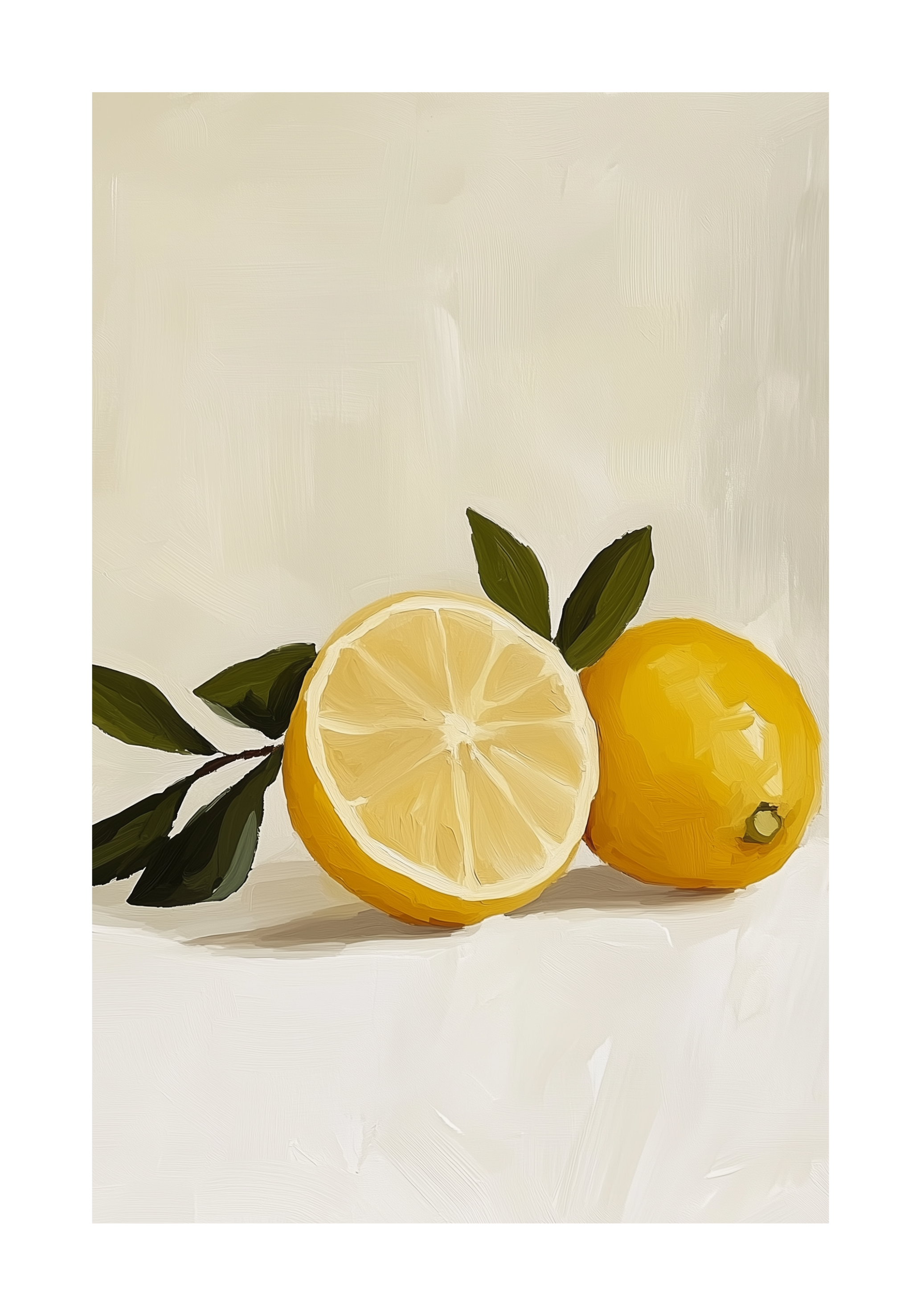 Minimal Lemon poster visad rakt fram – Bozetto affisch i hög tryckkvalitet i hög tryckkvalitet