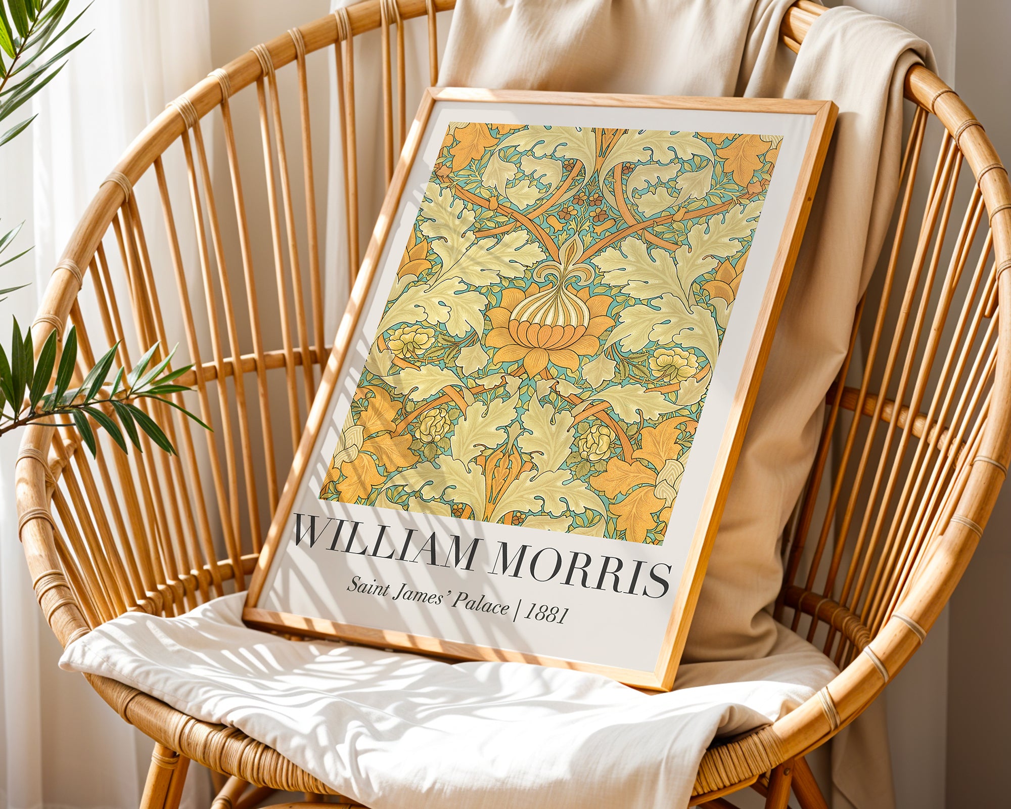 William Morris Saint James' poster visualiserad på vägg – från Bozetto i hög kvalitet