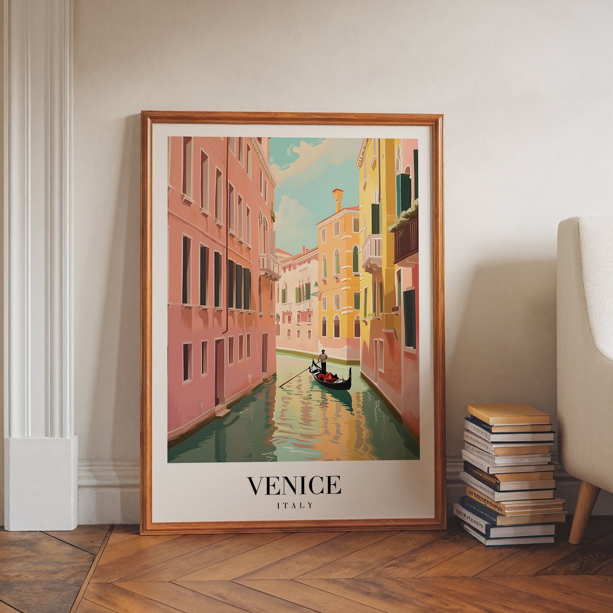 The Venice poster visad rakt fram – Bozetto affisch i hög tryckkvalitet i hög tryckkvalitet
