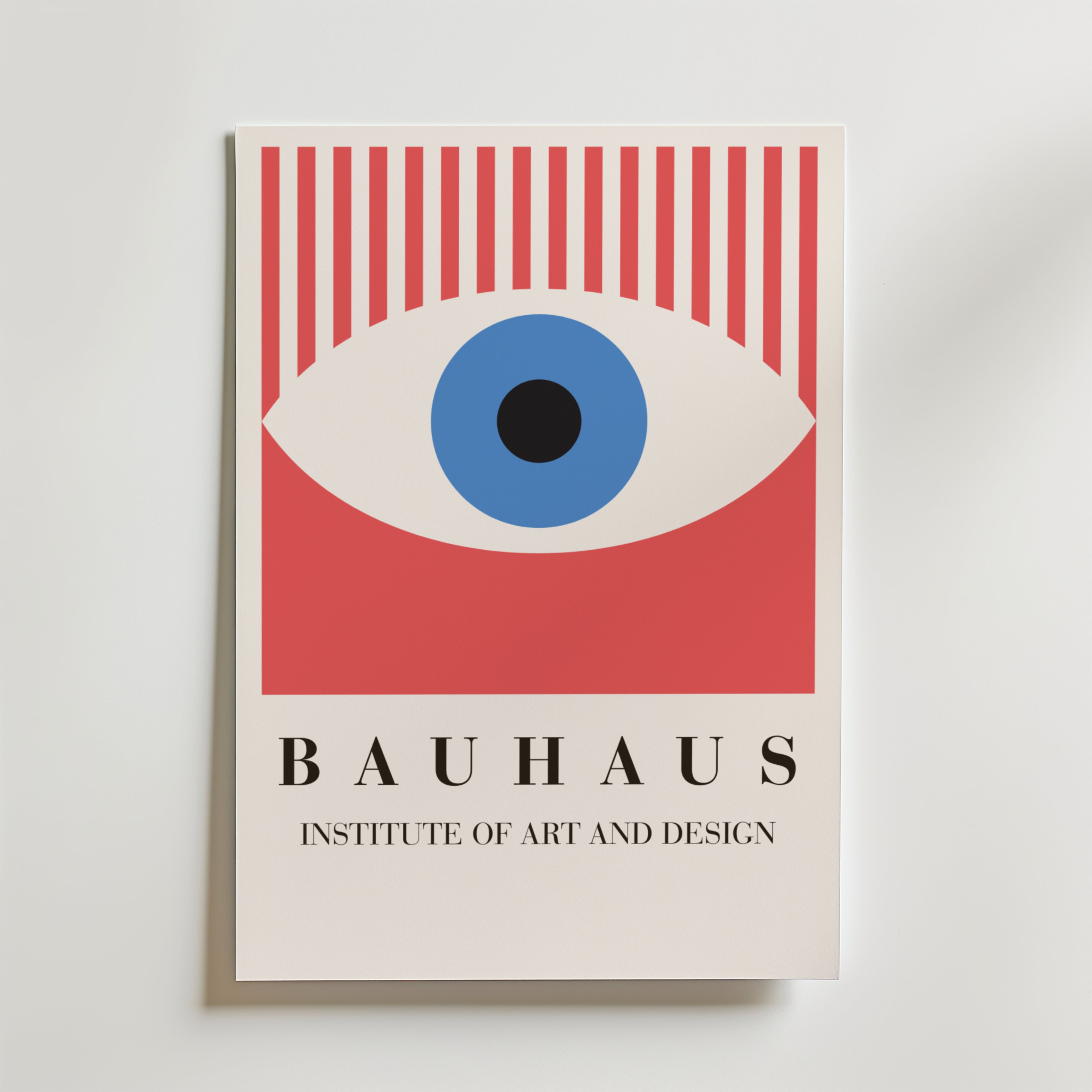 Bauhaus Eye Design – stilfullt konsttryck från Bozetto, tryckt på matt finpapper