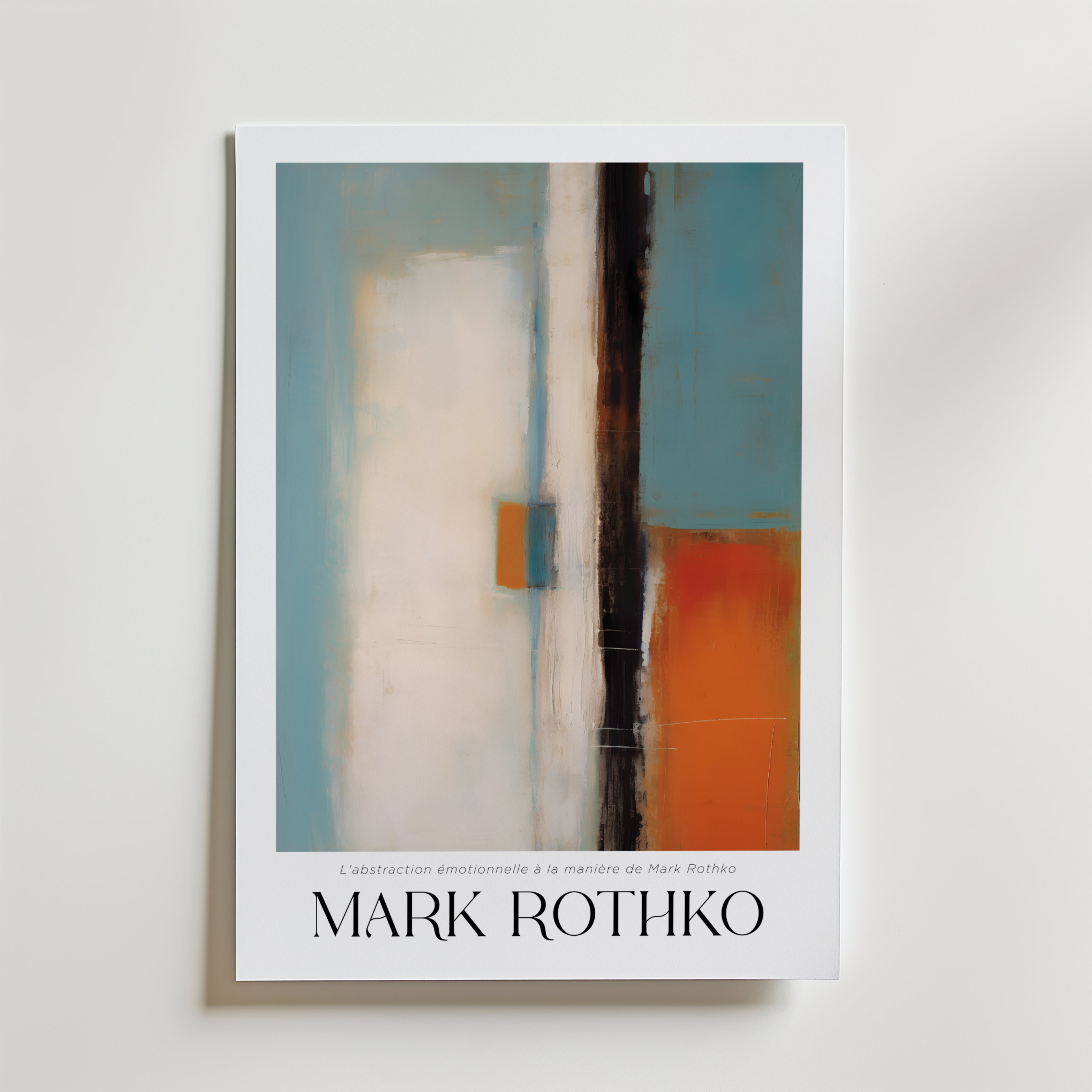 Echo Across Pale Blue Mark – stilfullt konsttryck från Bozetto, tryckt på matt finpapper