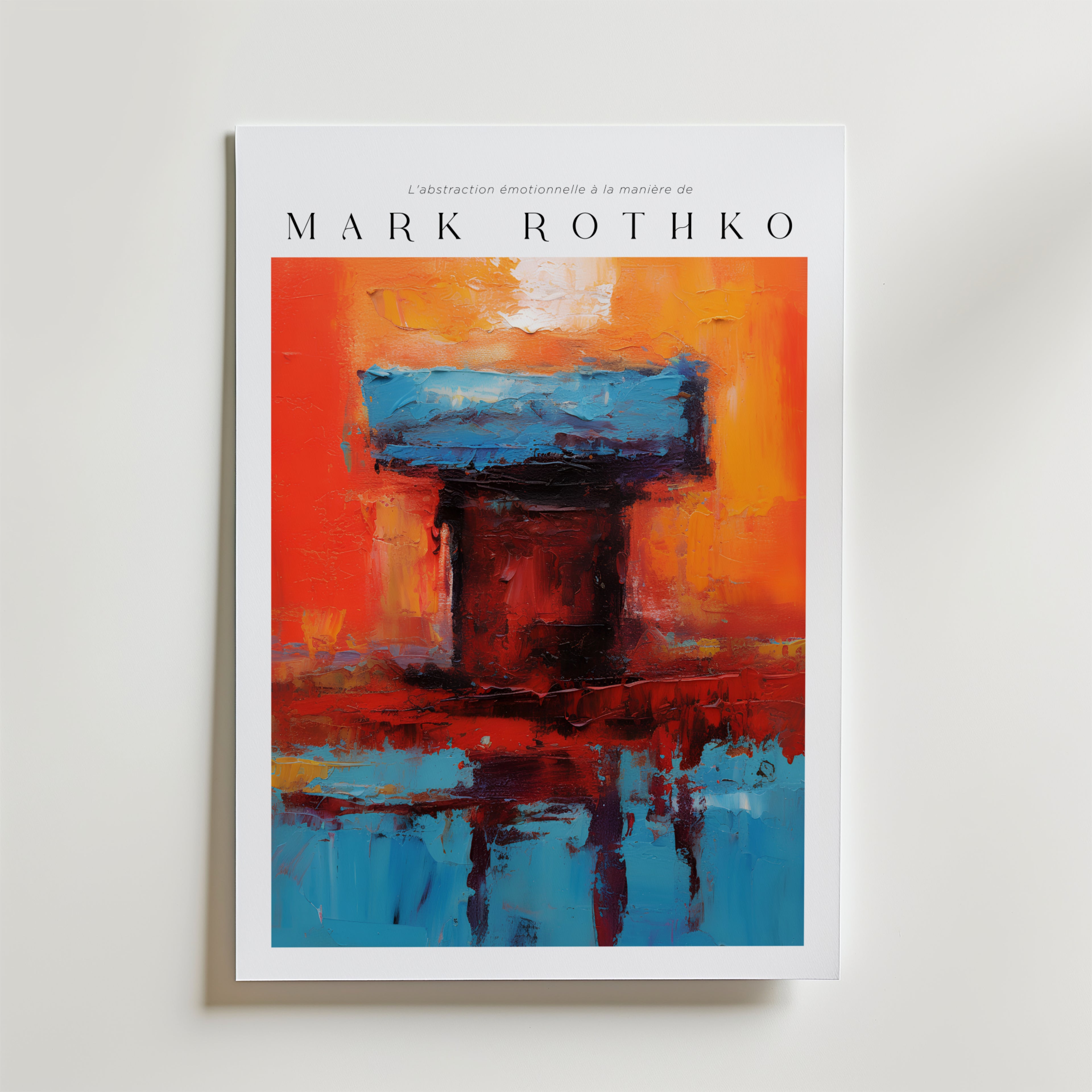 Temple of Flame Mark Rothko – stilfullt konsttryck från Bozetto, tryckt på matt finpapper