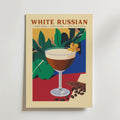 White Russian No.2 Cocktail – stilfullt konsttryck från Bozetto, tryckt på matt finpapper