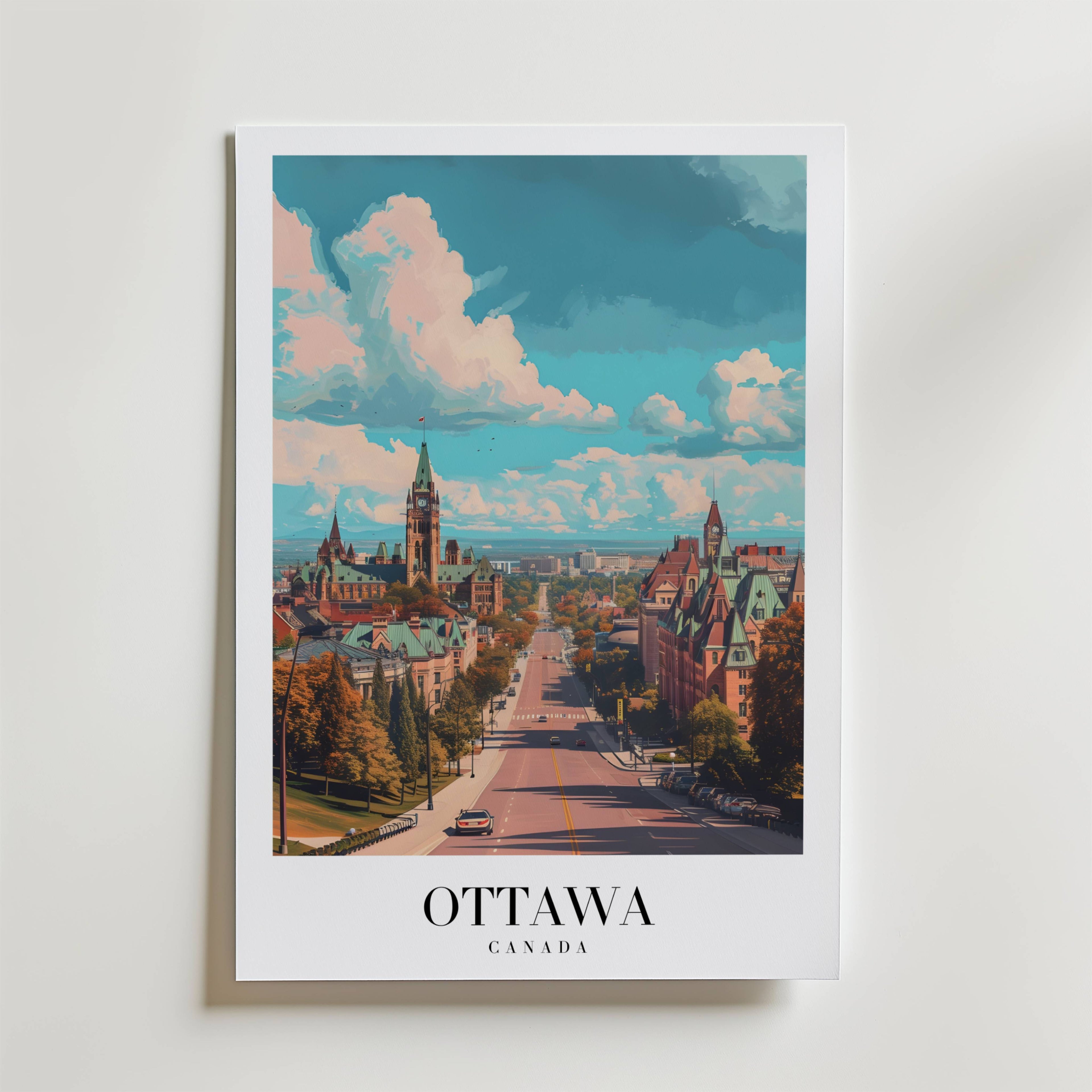 Under The Ottawa Sky – stilfullt konsttryck från Bozetto, tryckt på matt finpapper