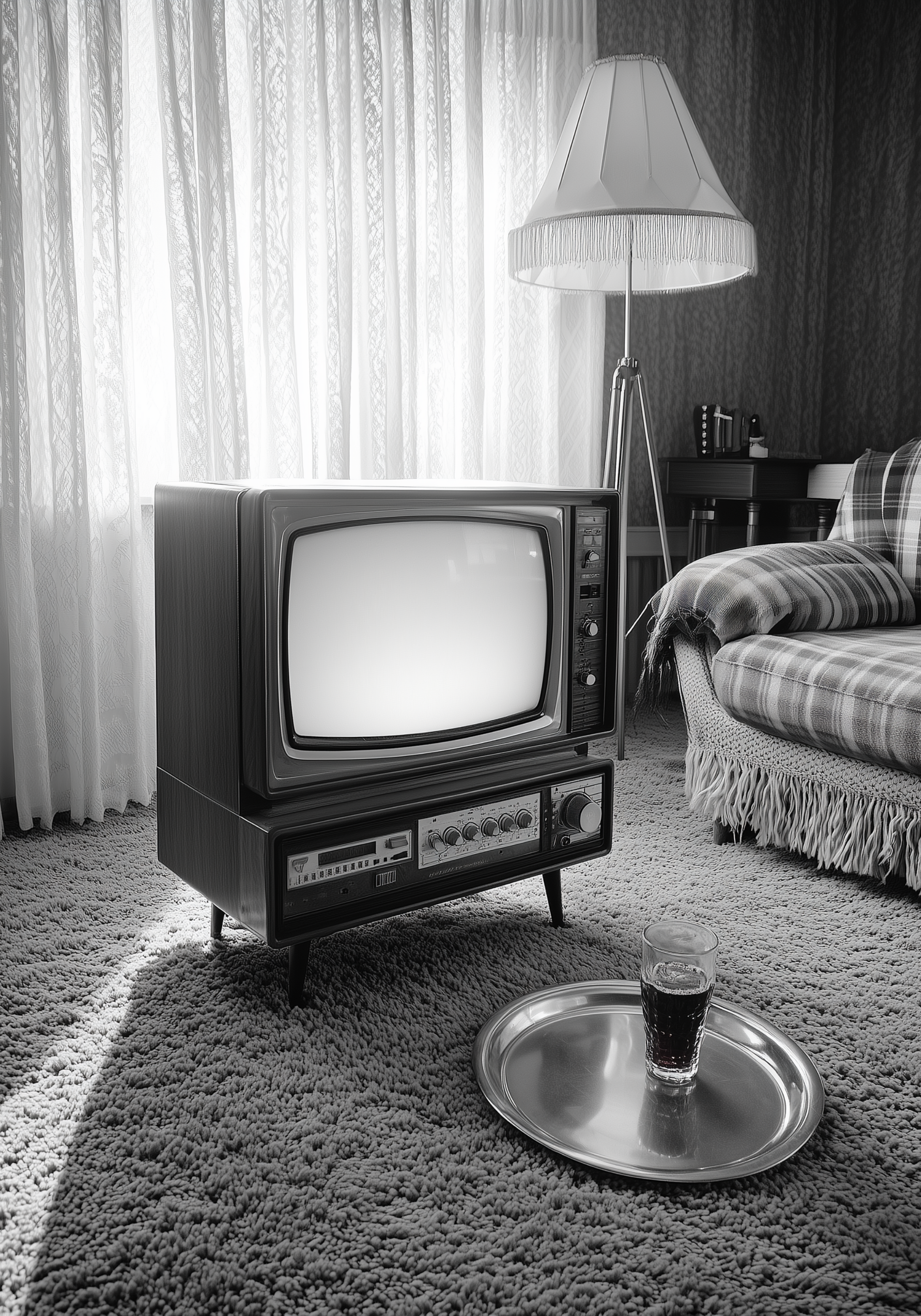 Vintage Living Room – affisch med snyggt motiv, köp enkelt hos Bozetto i flera storlekar