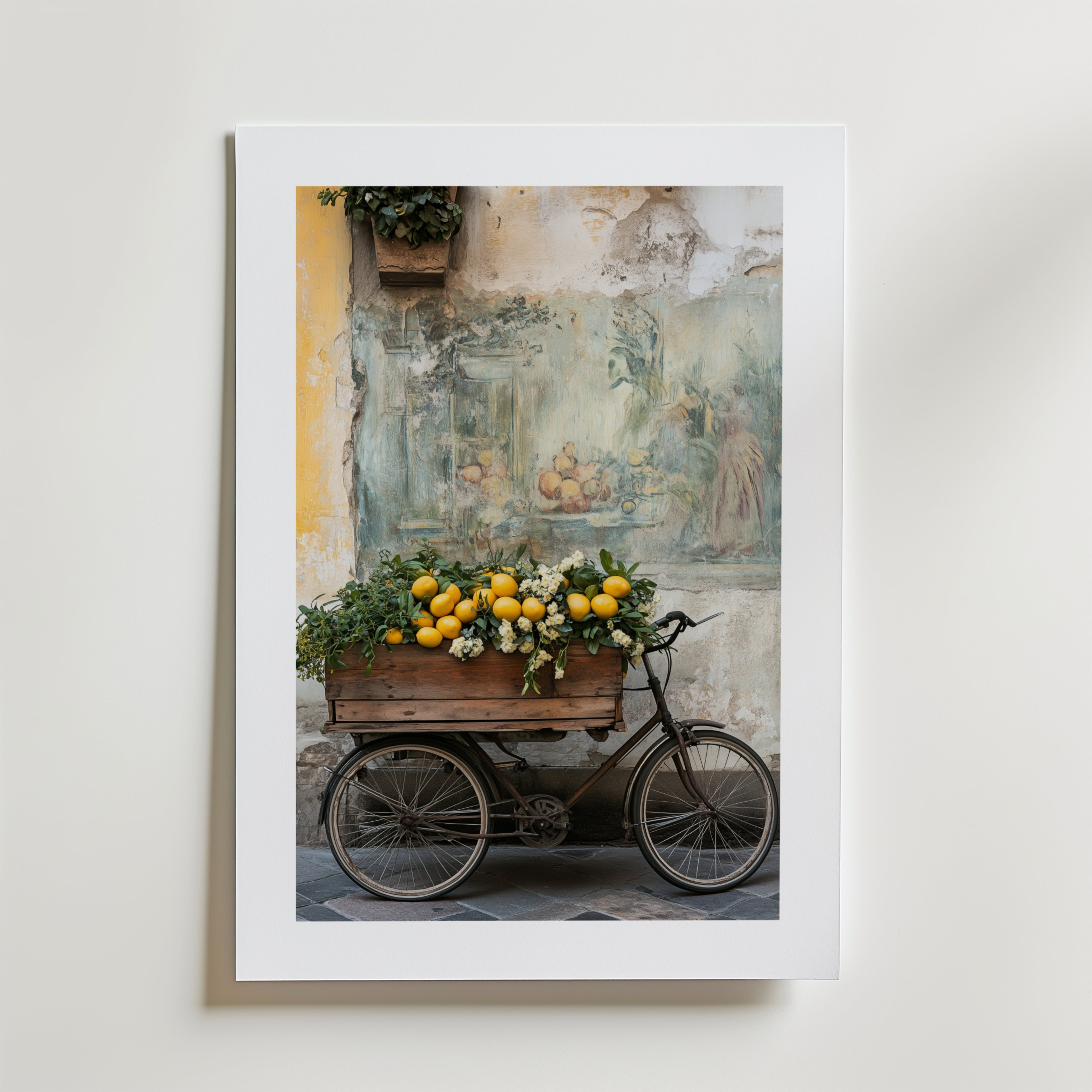 Lemons in Sicily – stilfullt konsttryck från Bozetto, tryckt på matt finpapper i hög tryckkvalitet
