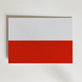 Poland National Flag Poster – modern konst och stilren konsttryck för hemmet hos Bozetto
