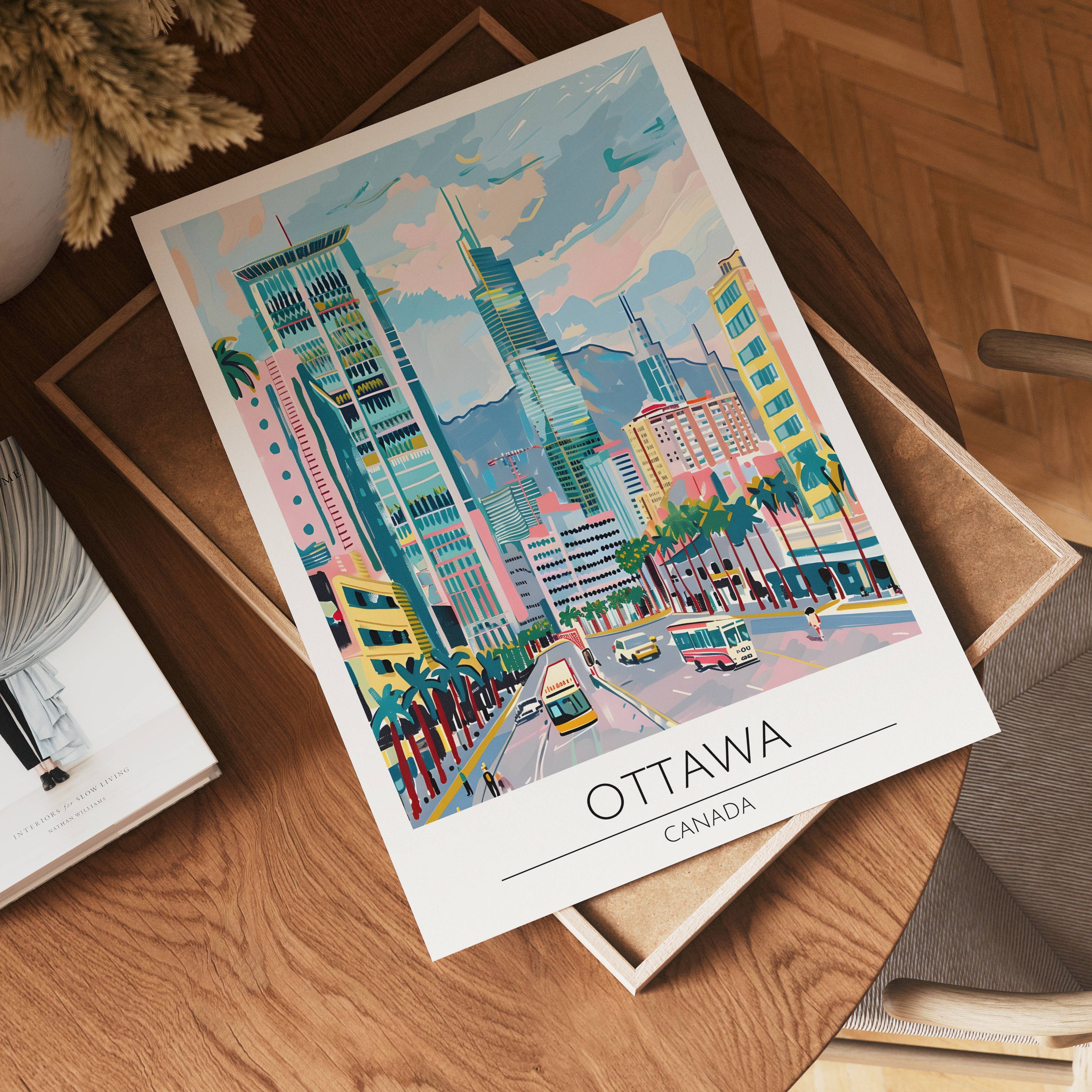 Ottawa Skyline Vibes poster visad rakt fram – Bozetto affisch i hög tryckkvalitet