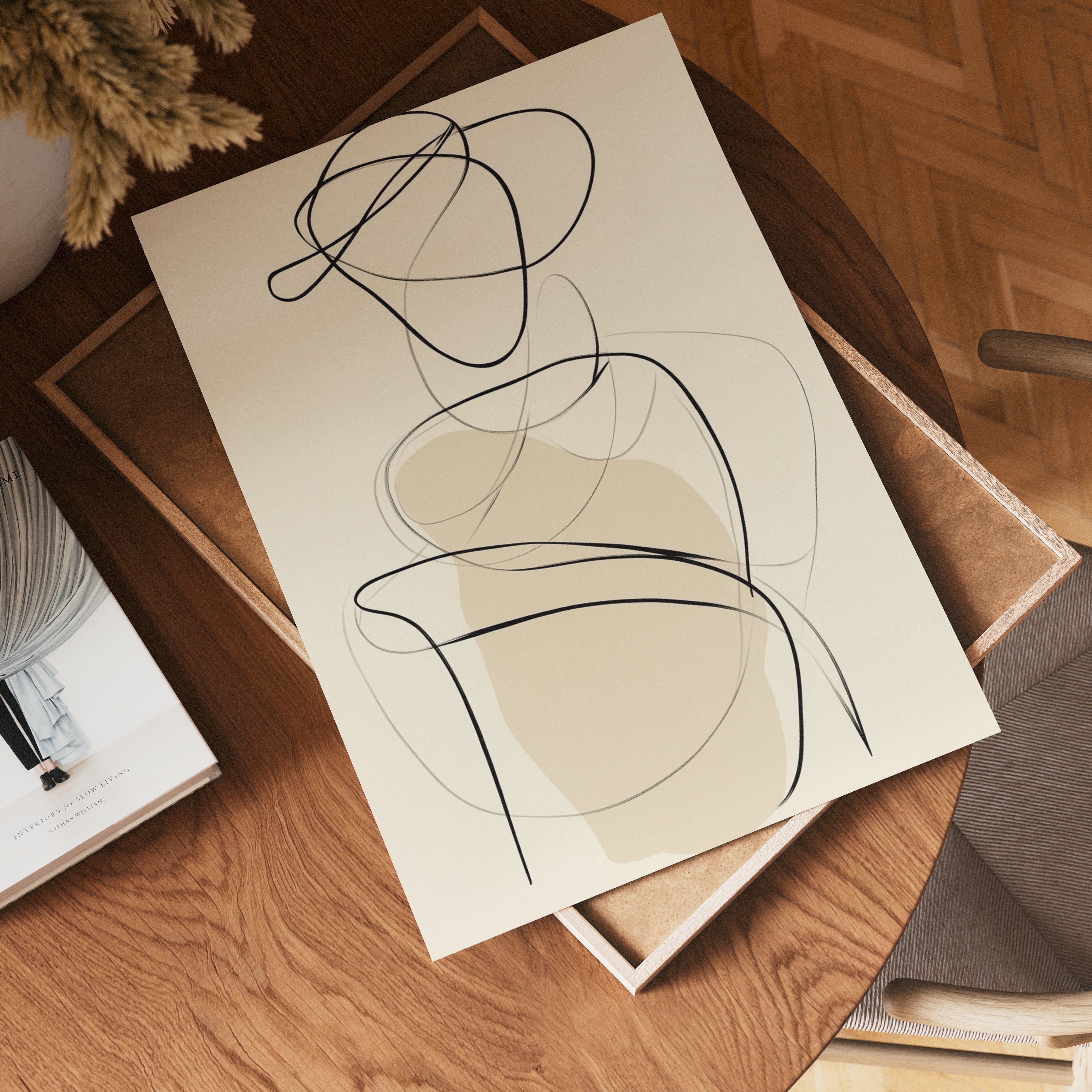 Abstract Silhouette Figure – affisch med stilfullt motiv från Bozetto i hög kvalitet
