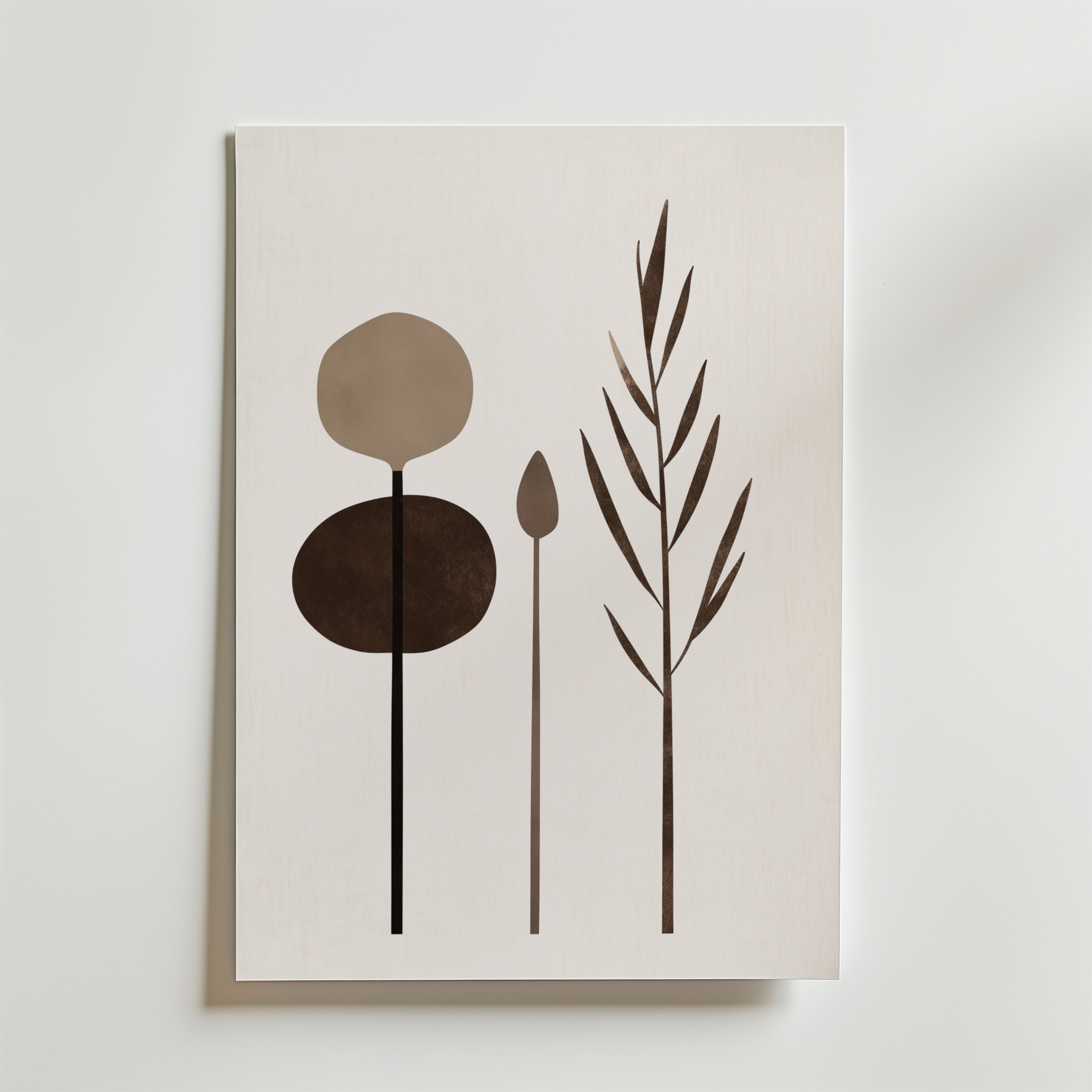 Abstract Garden Shapes – stilfullt konsttryck från Bozetto, tryckt på matt finpapper