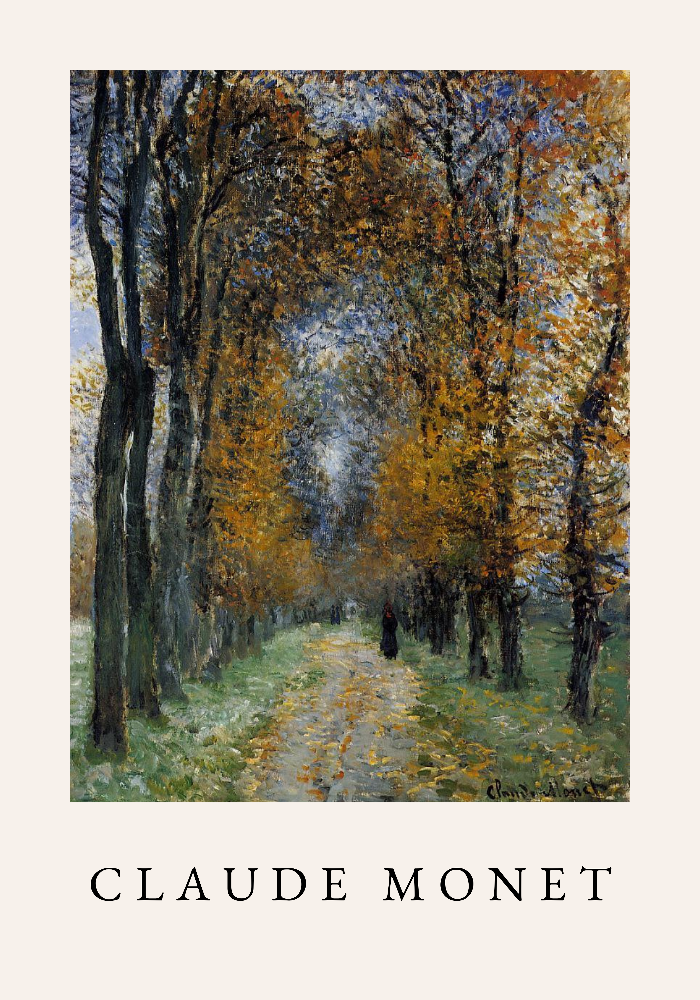 Claude Monet The Avenue poster visad rakt fram – Bozetto affisch i hög tryckkvalitet