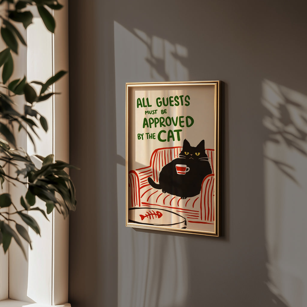 Approved by the Cat poster i solbelyst rum utan passepartout, kant till kant, Bozetto