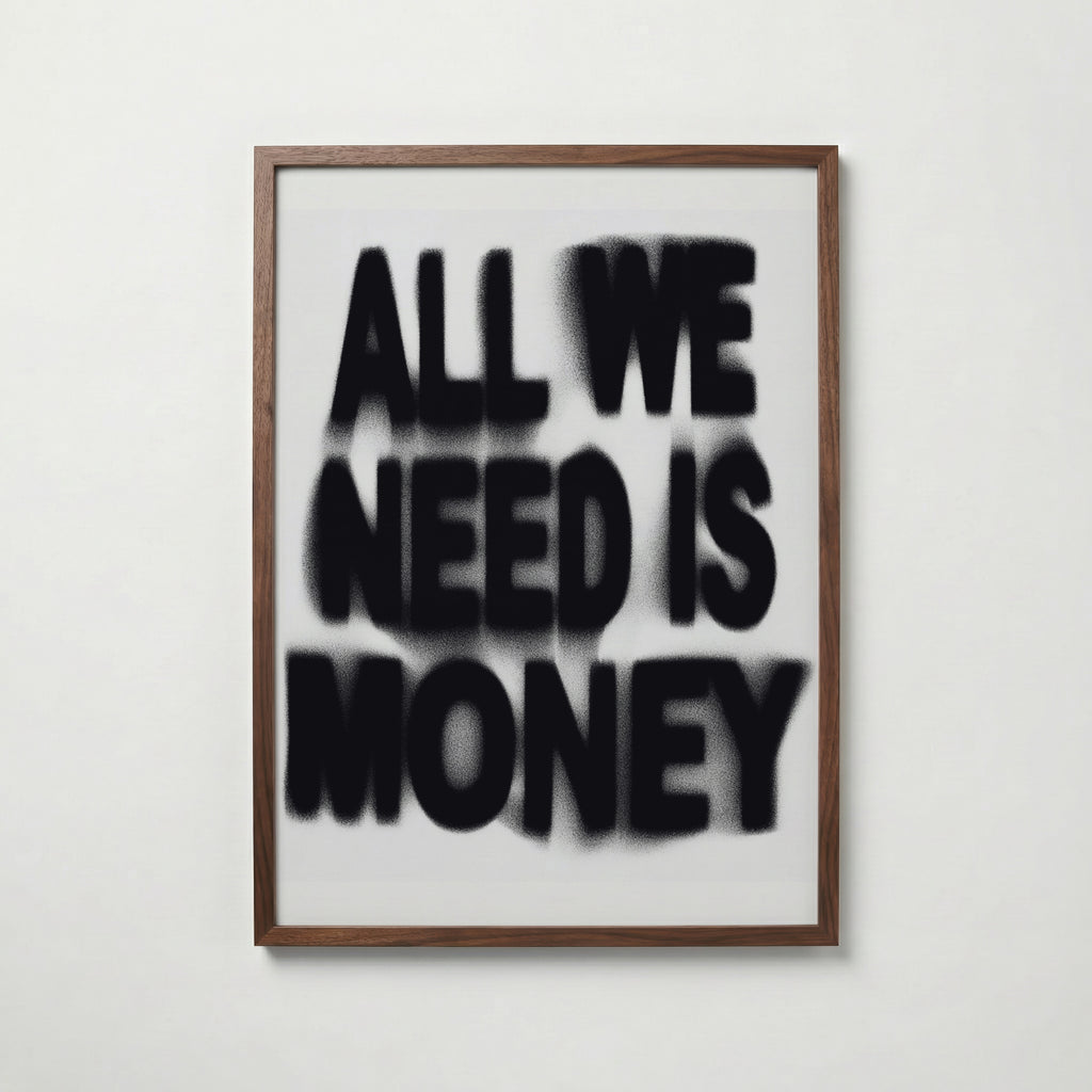 Blurred Money Statement Poster – valnötsram