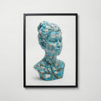 Almond Blossom Bust Poster – svart ram