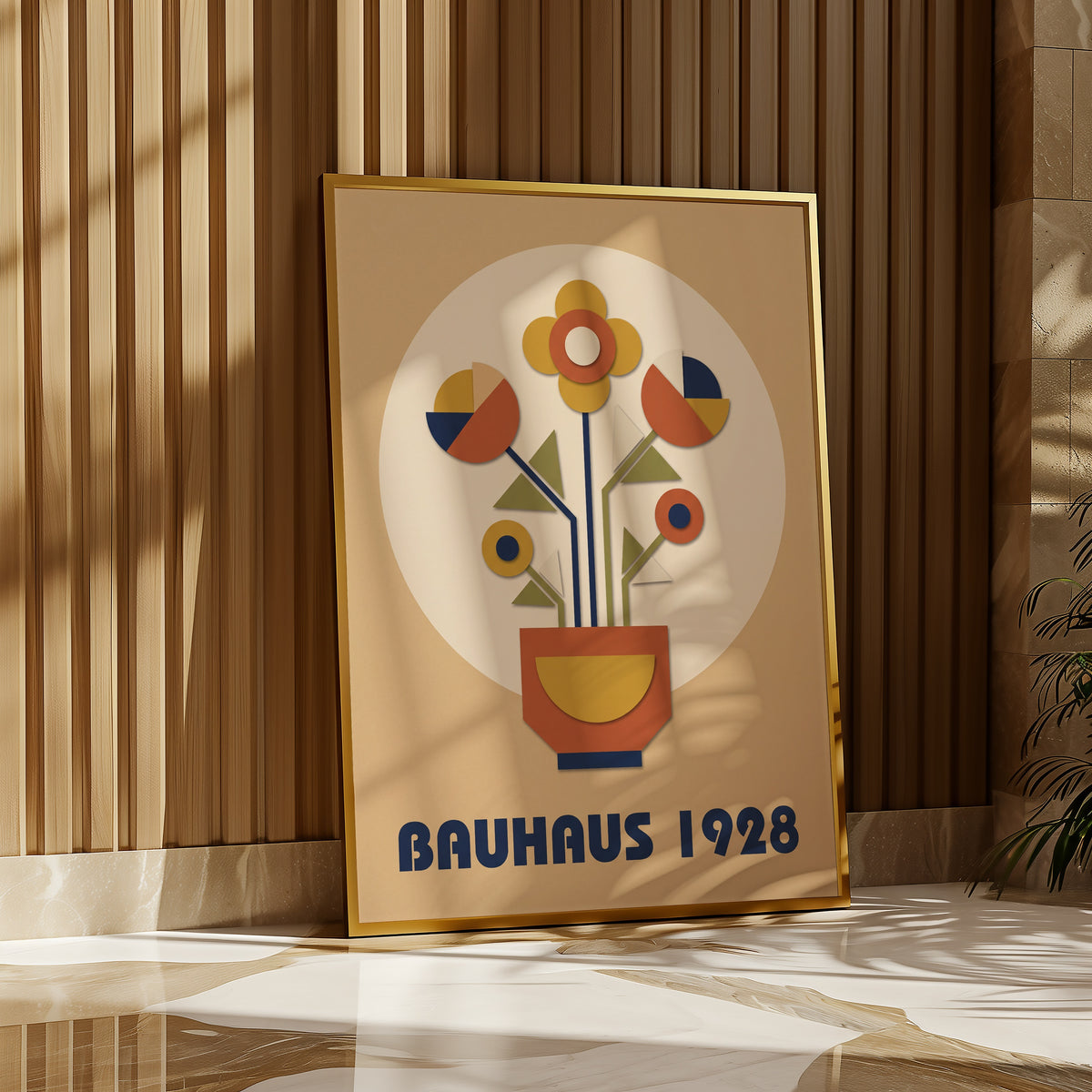 Bauhaus Flowerpot Poster – i rum 1
