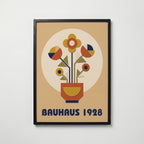 Bauhaus Flowerpot Poster – svart ram