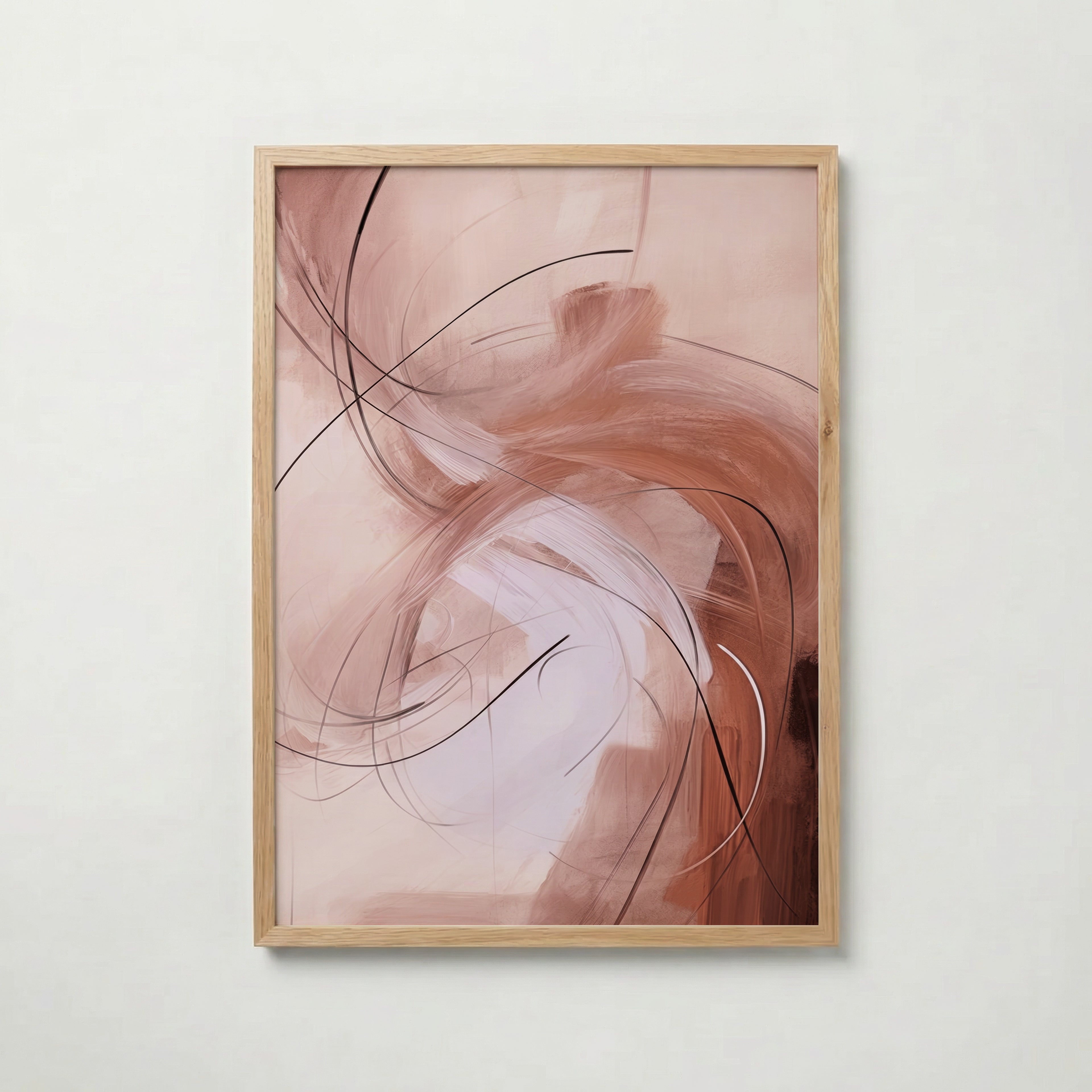 Blush Vortex Poster med valnötsram