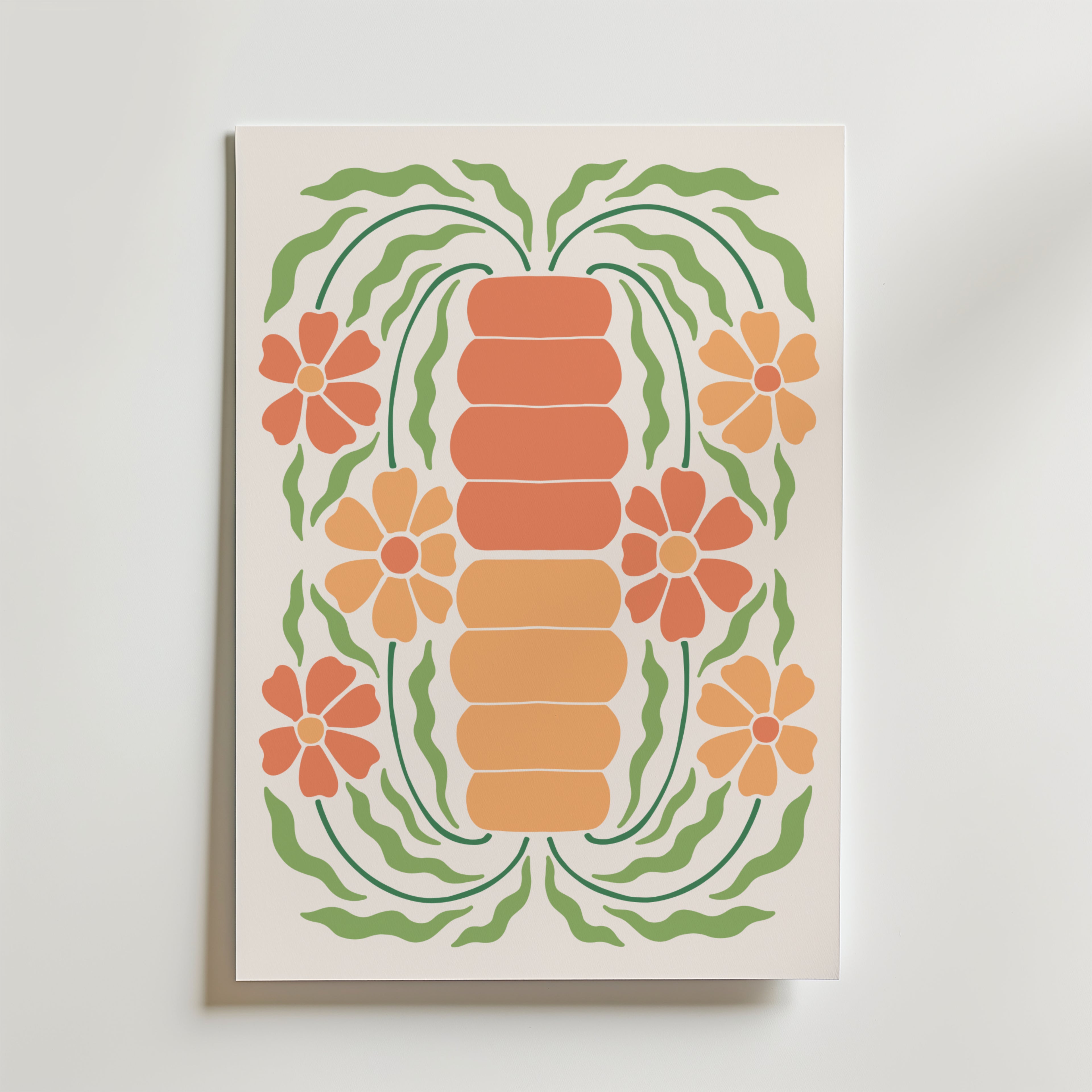 Retro Botanical Balance – stilfullt konsttryck från Bozetto, tryckt på matt finpapper
