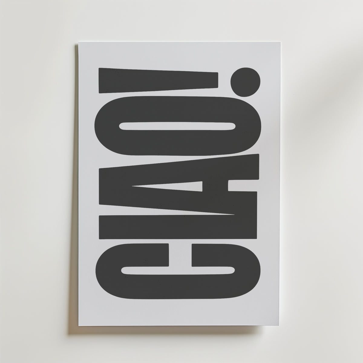 Ciao Bold Type Poster – canvas utan passepartout