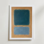 Colour Field in Teal Poster – med passepartout