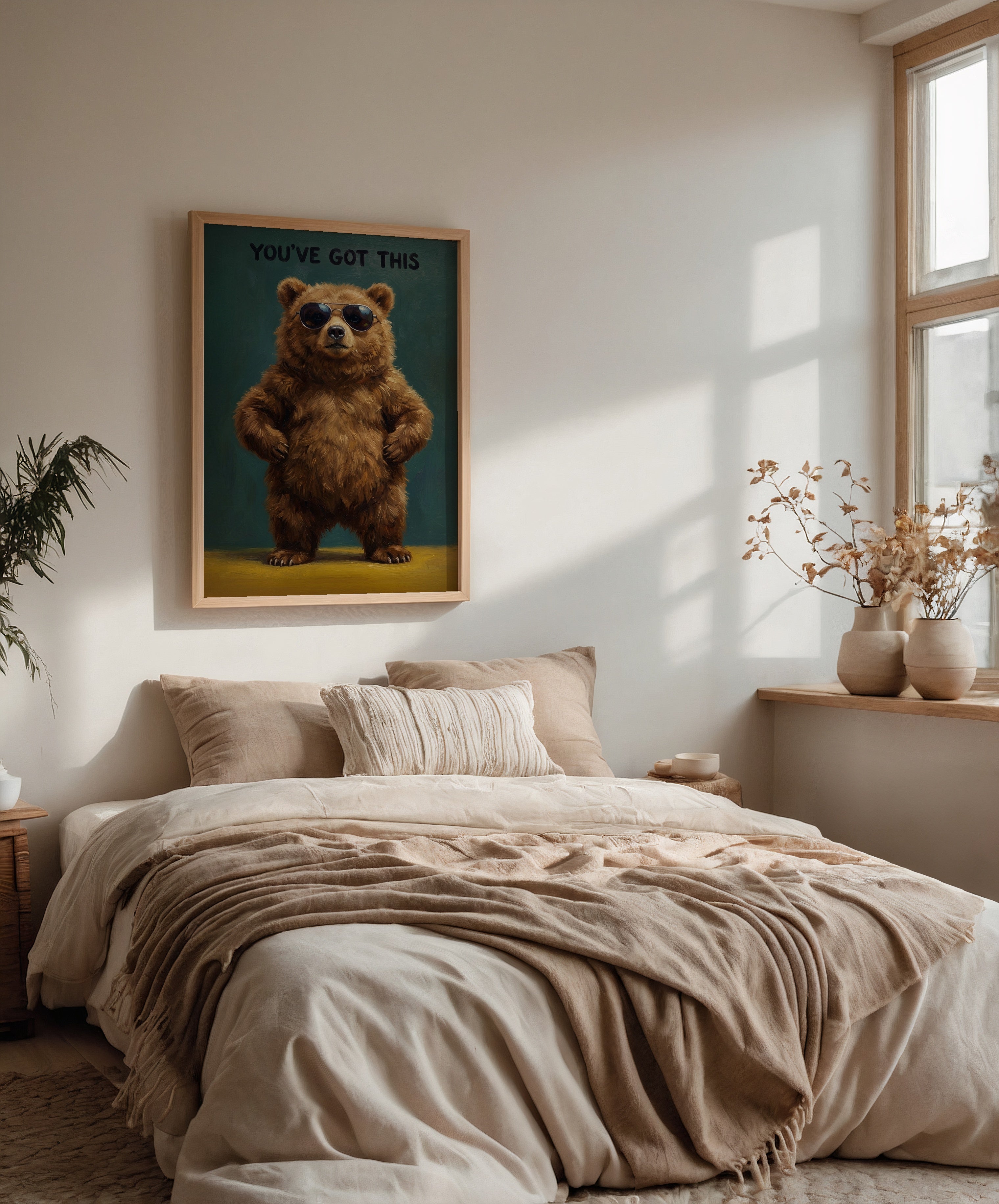 Cool Bear Poster med valnötsram