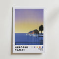 Mockup av Hiroshi Nagai Lavender affisch på vägg – köp enkelt hos Bozetto i hög kvalitet