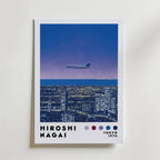 Mockup av Hiroshi Nagai Twilight affisch på vägg – köp enkelt hos Bozetto i hög kvalitet
