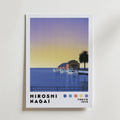 Mockup av Hiroshi Nagai Sunset Marina affisch på vägg – köp enkelt hos Bozetto i hög kvalitet