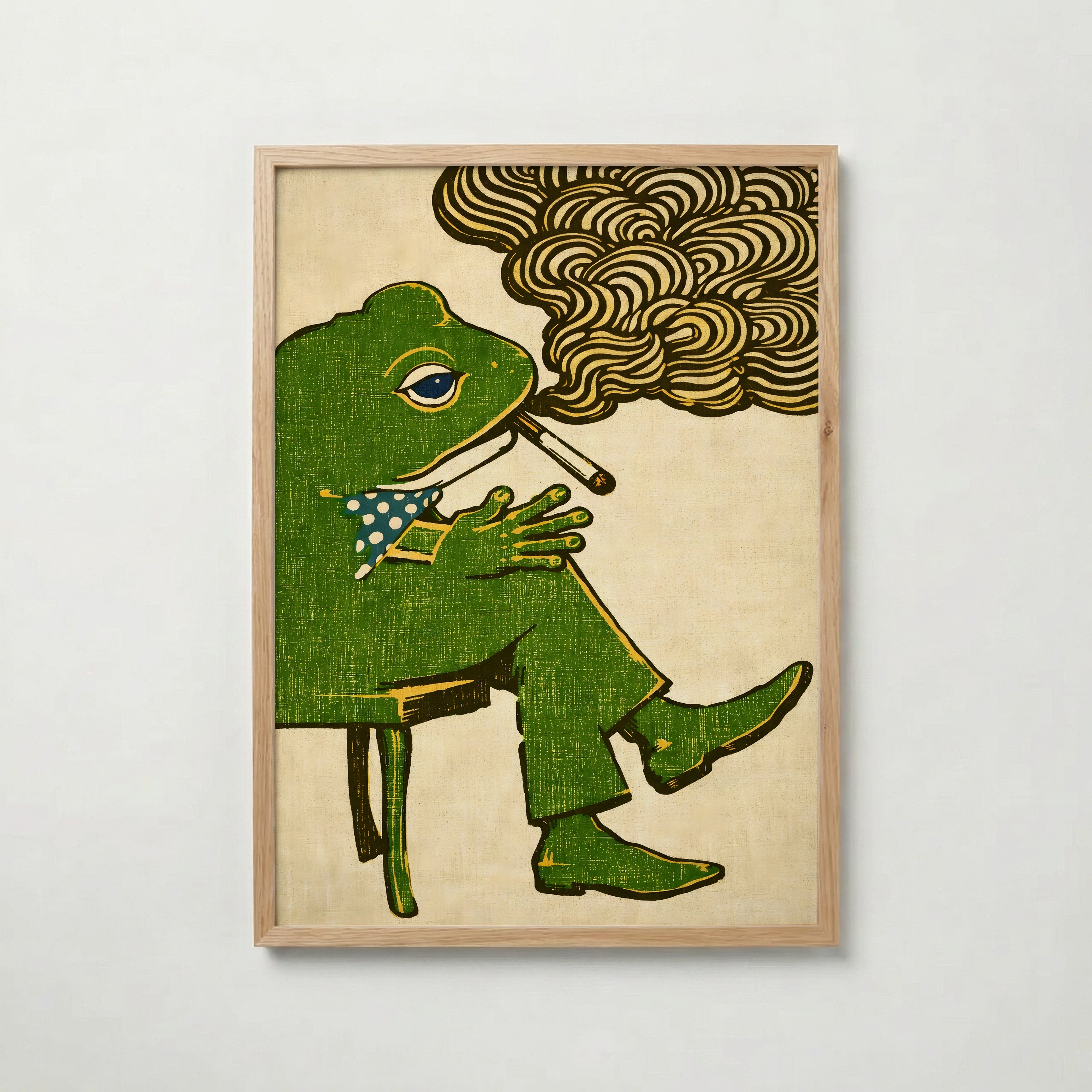 Dapper Frog poster visad rakt fram – Bozetto affisch i hög tryckkvalitet i hög tryckkvalitet