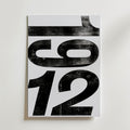 Worn Ink Numerals Poster – canvas utan passepartout
