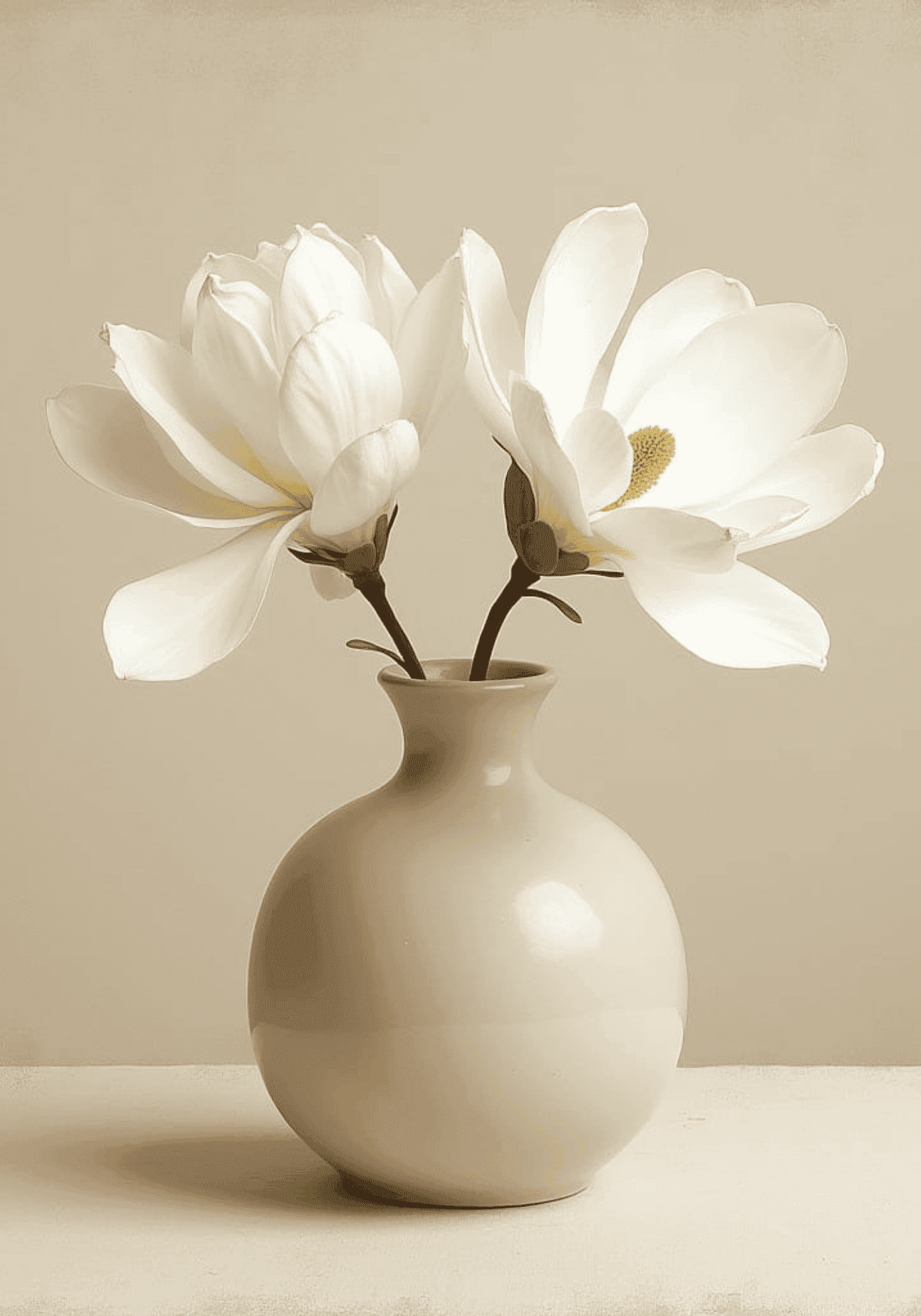 Elegant Ceramic Vase White – köp enkelt hos Bozetto konsttryck i hög kvalitet i hög kvalitet
