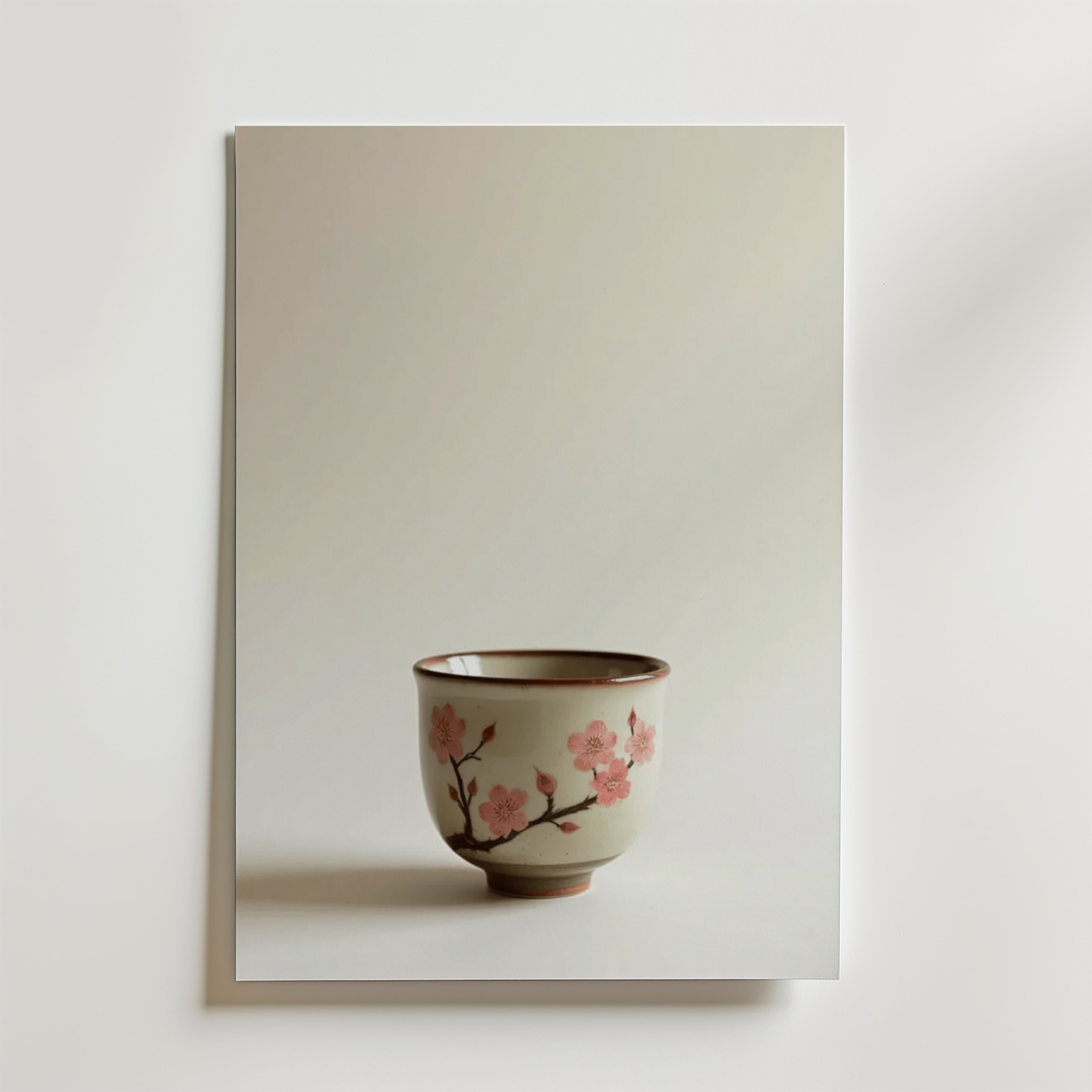 Cherry Blossom Ceramic Cup – stilfullt konsttryck från Bozetto, tryckt på matt finpapper