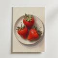 Fresh organic strawberries – stilfullt konsttryck från Bozetto, tryckt på matt finpapper