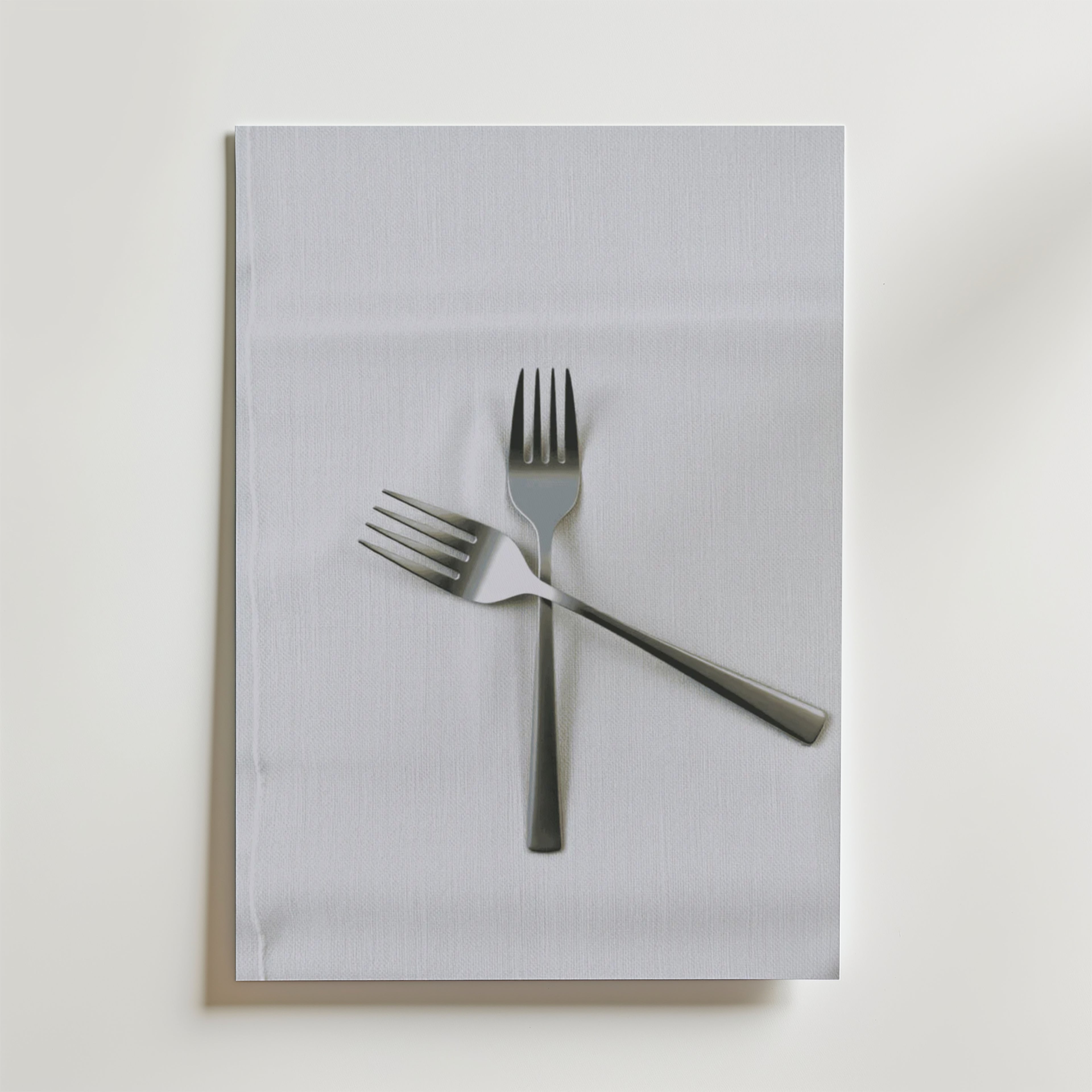 Classic Forks – stilfullt konsttryck från Bozetto, tryckt på matt finpapper i hög tryckkvalitet