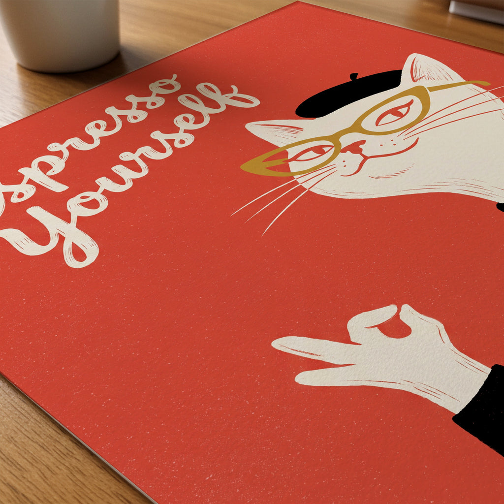 Espresso Yourself Poster – närbild på papper