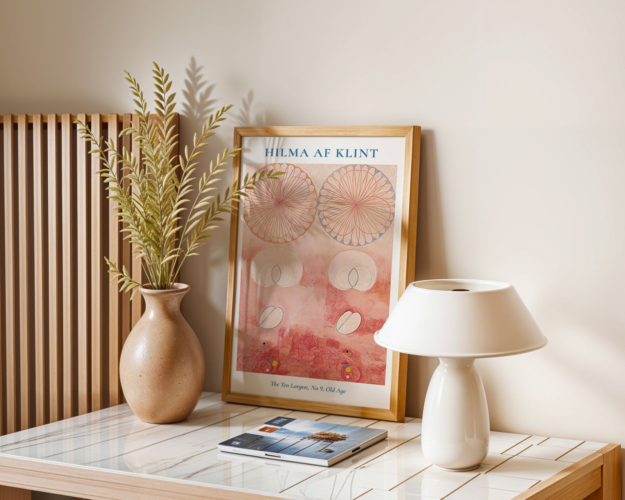 Hilma af Klint The Ten poster visualiserad på vägg – från Bozetto i hög kvalitet