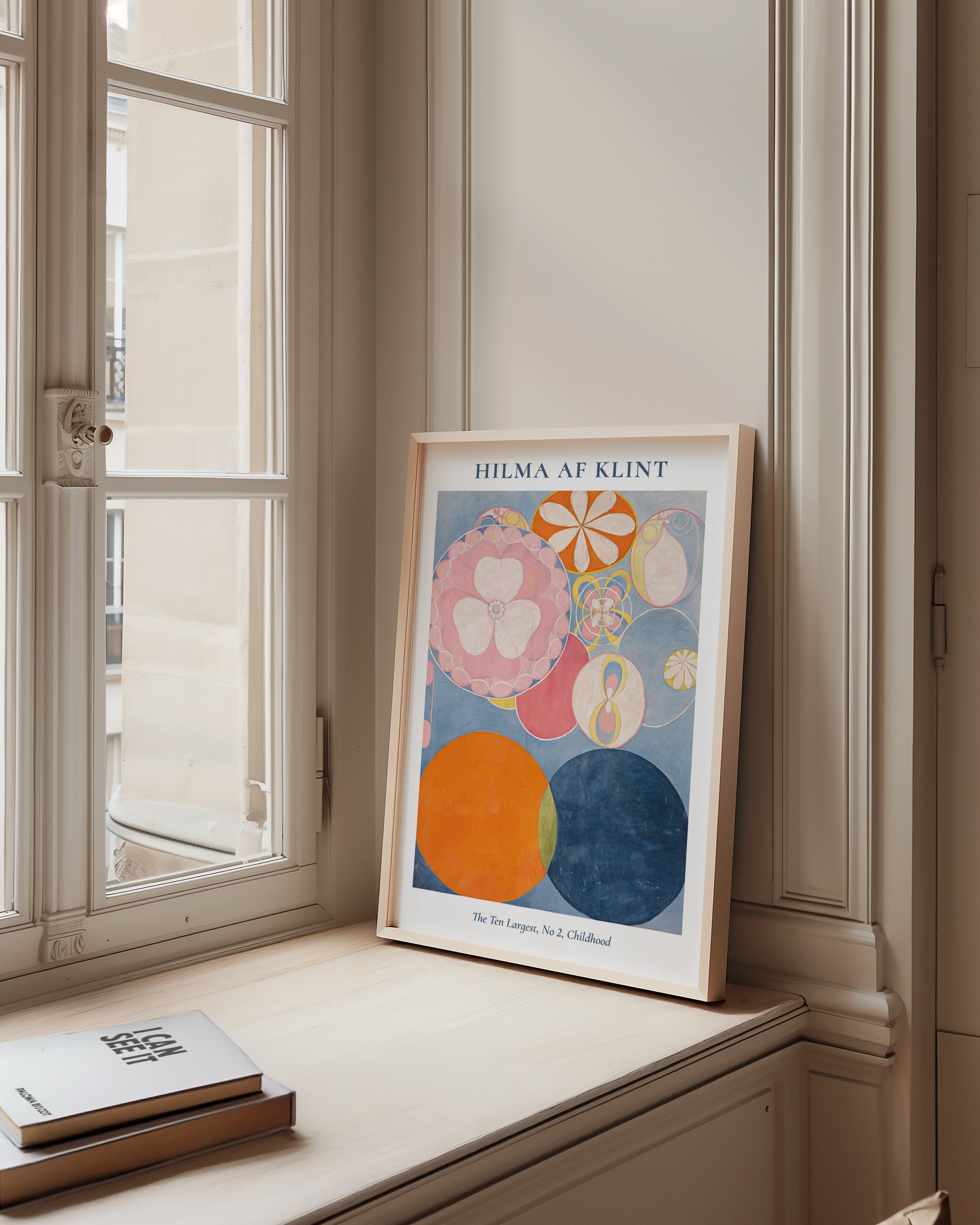 Väggmockup med Hilma af Klint The Ten – köp enkelt hos Bozetto affisch i hög kvalitet