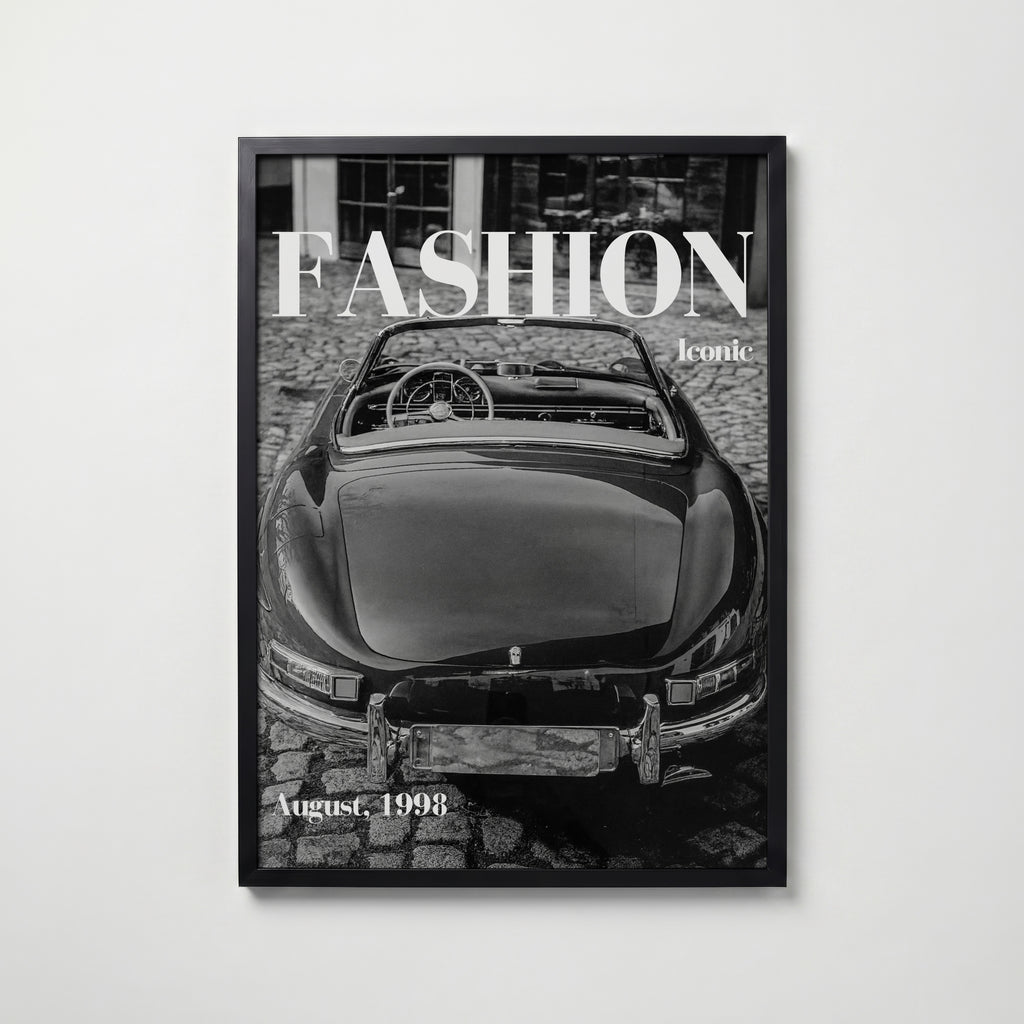 Black Roadster Cover Poster – svart ram