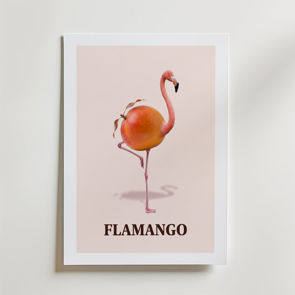 Flamango Poster – med passepartout
