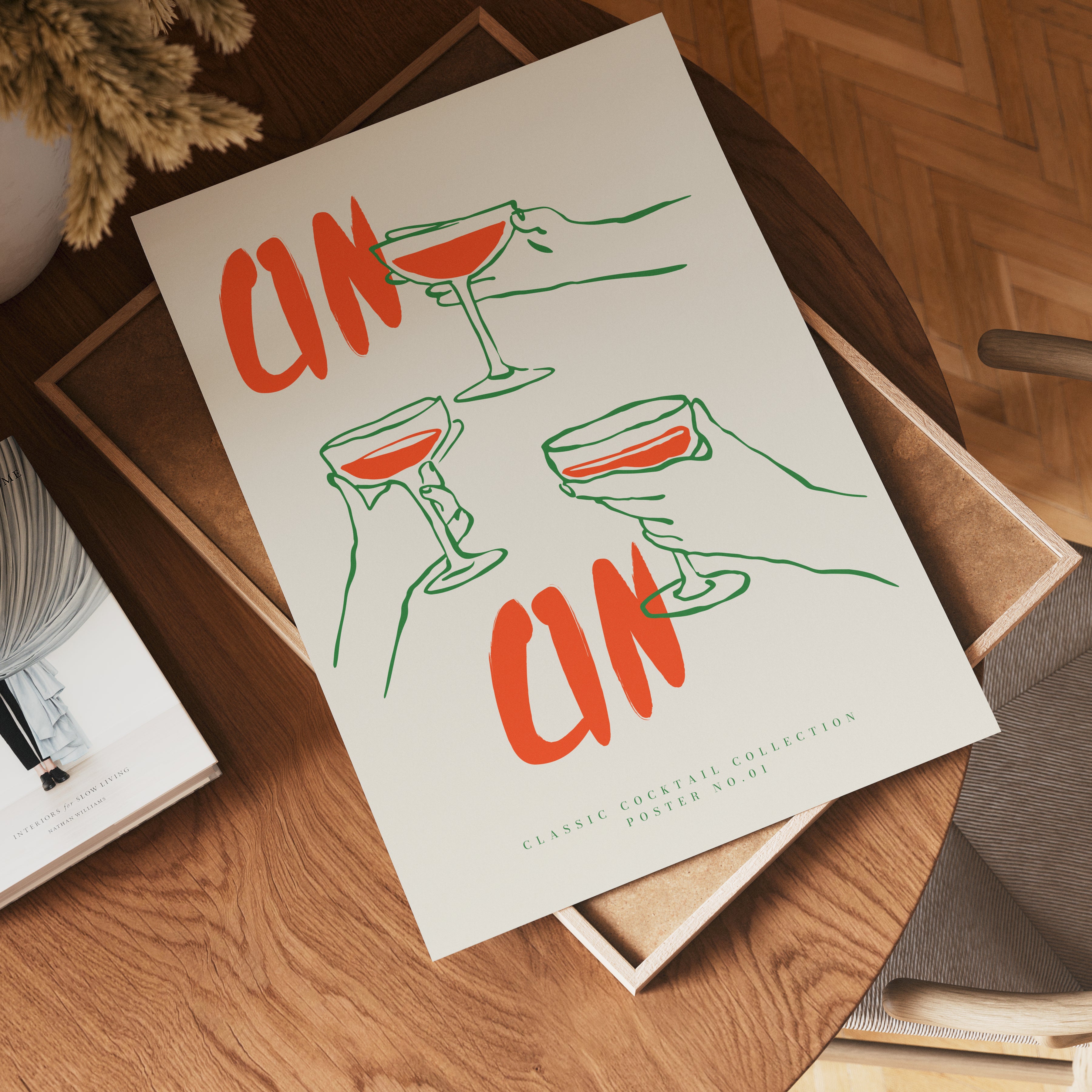Cin Cin Classic Cocktail – affisch med stilfullt motiv från Bozetto i hög kvalitet