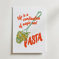 Life Is Magic And Pasta – stilfullt konsttryck från Bozetto, tryckt på matt finpapper