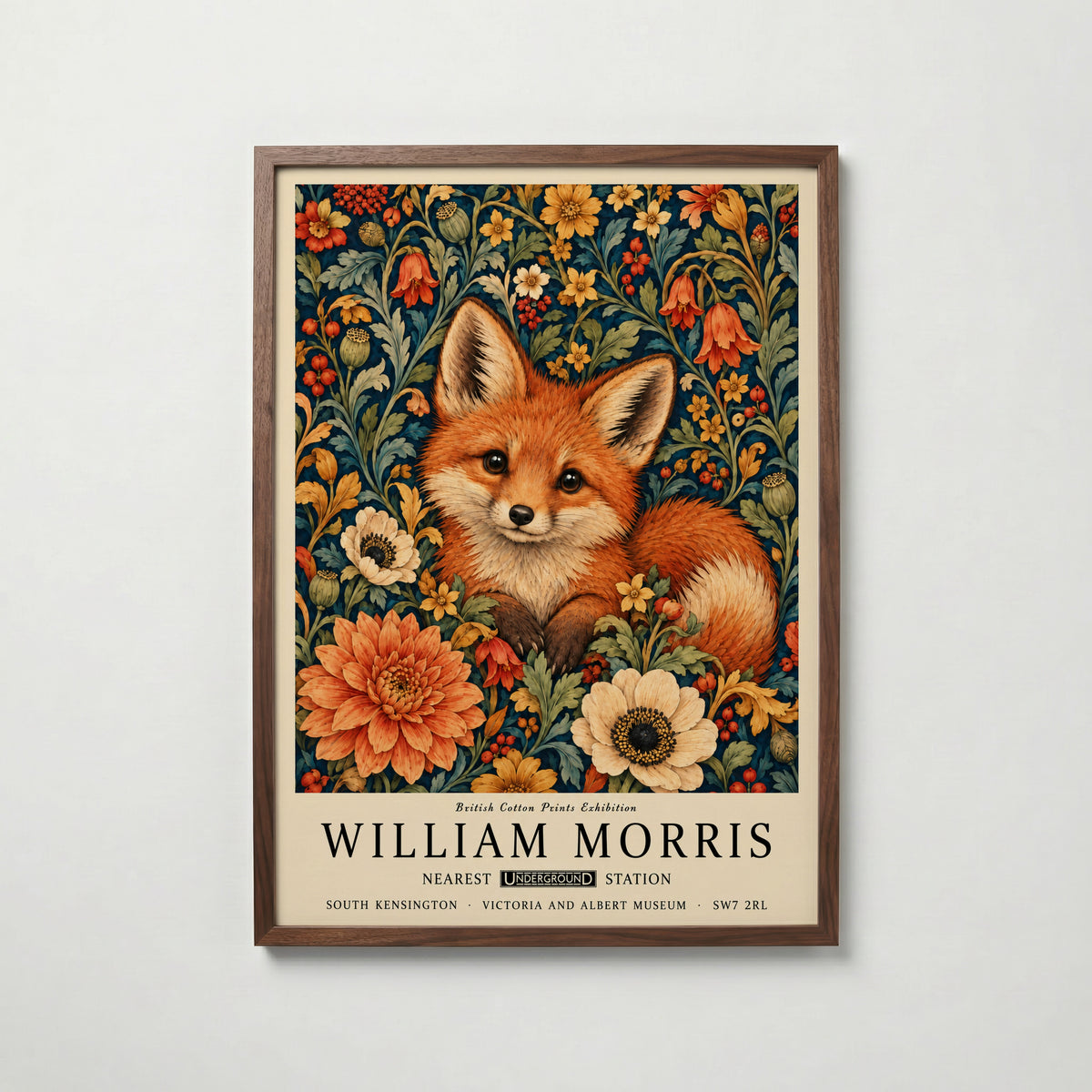 William Morris Velvet Fox Poster – valnötsram