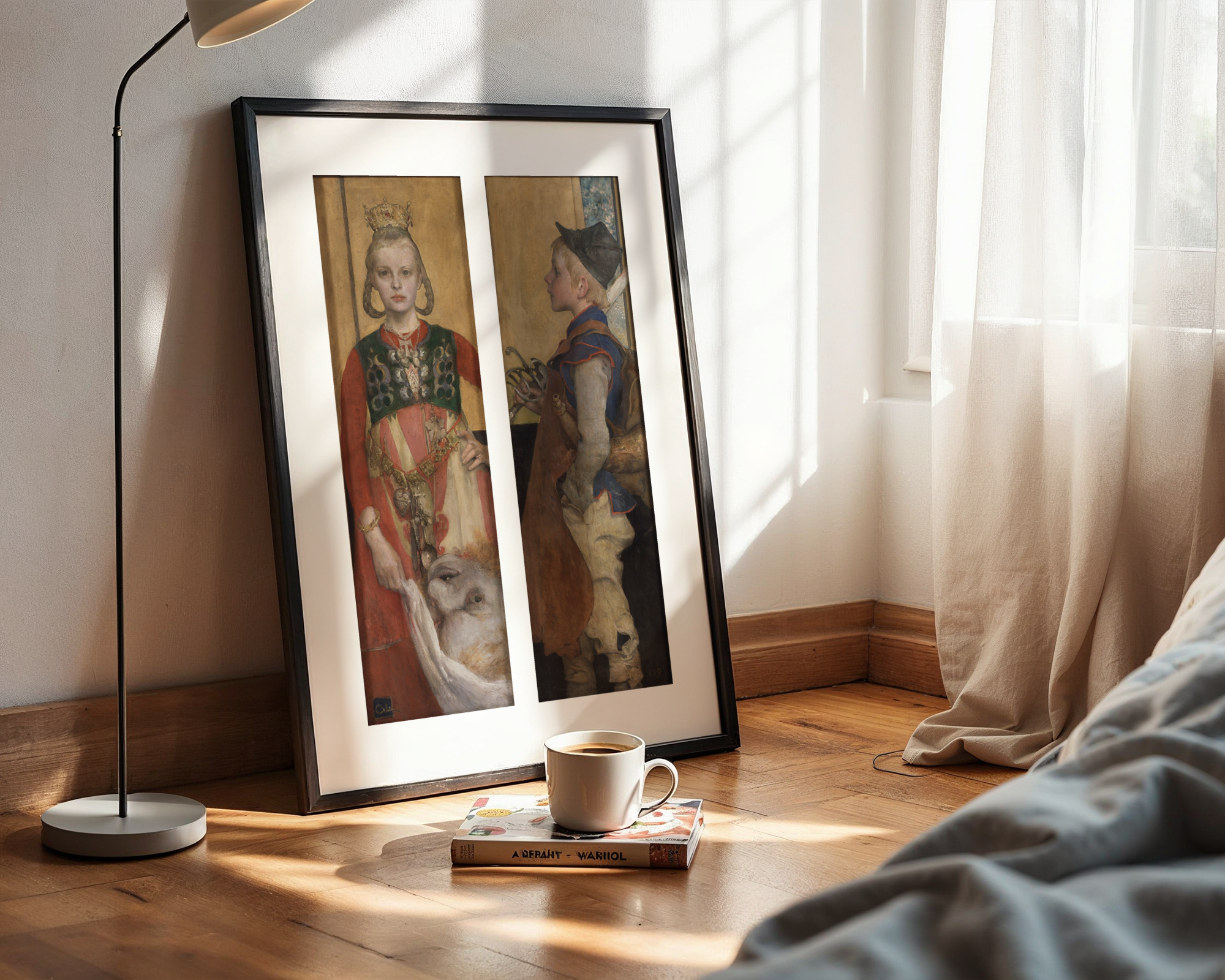Mockup av Carl Larsson A Swedish affisch på vägg – köp enkelt hos Bozetto i hög kvalitet
